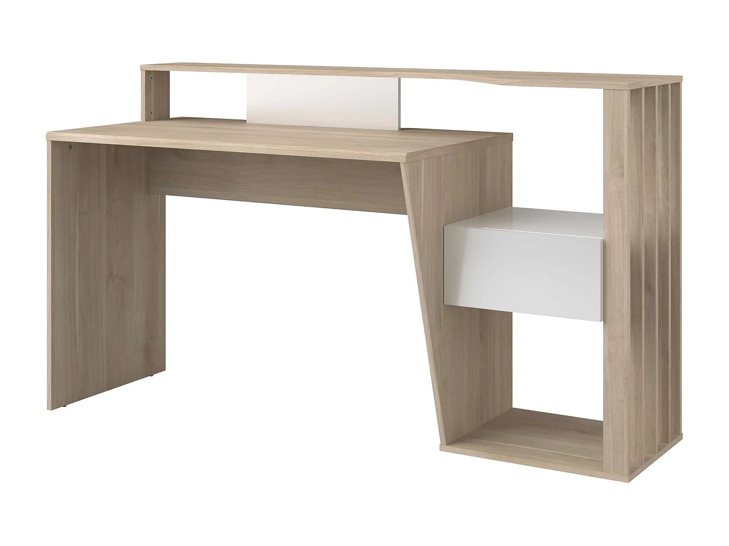 Bureau moderne en chêne japonais, 157x92x60 cm