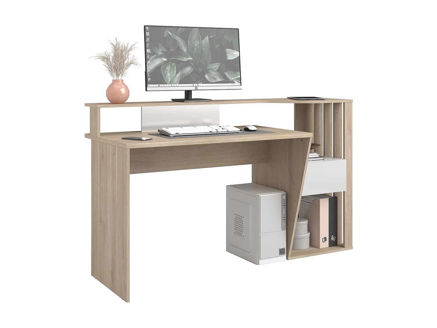 Mesa moderna de carvalho japonês, 157x92x60 cm