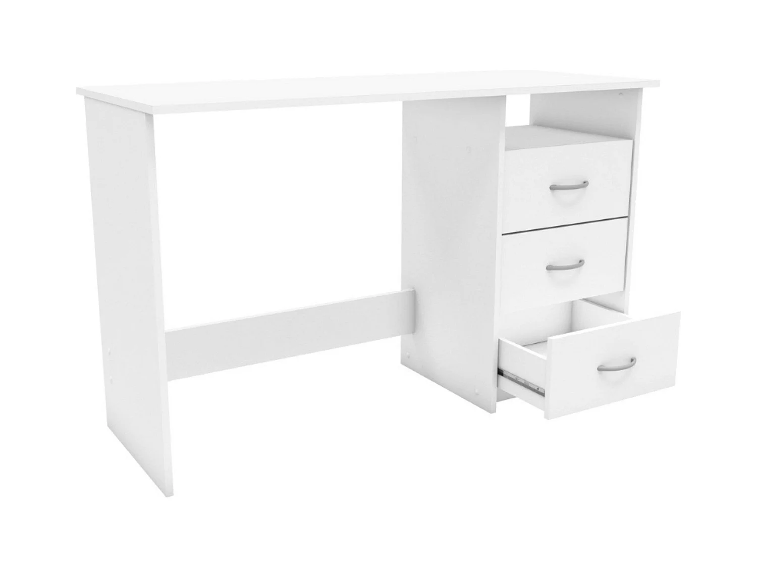 Bureau Jeunesse avec Tiroirs et Creux Blanc 123 cm