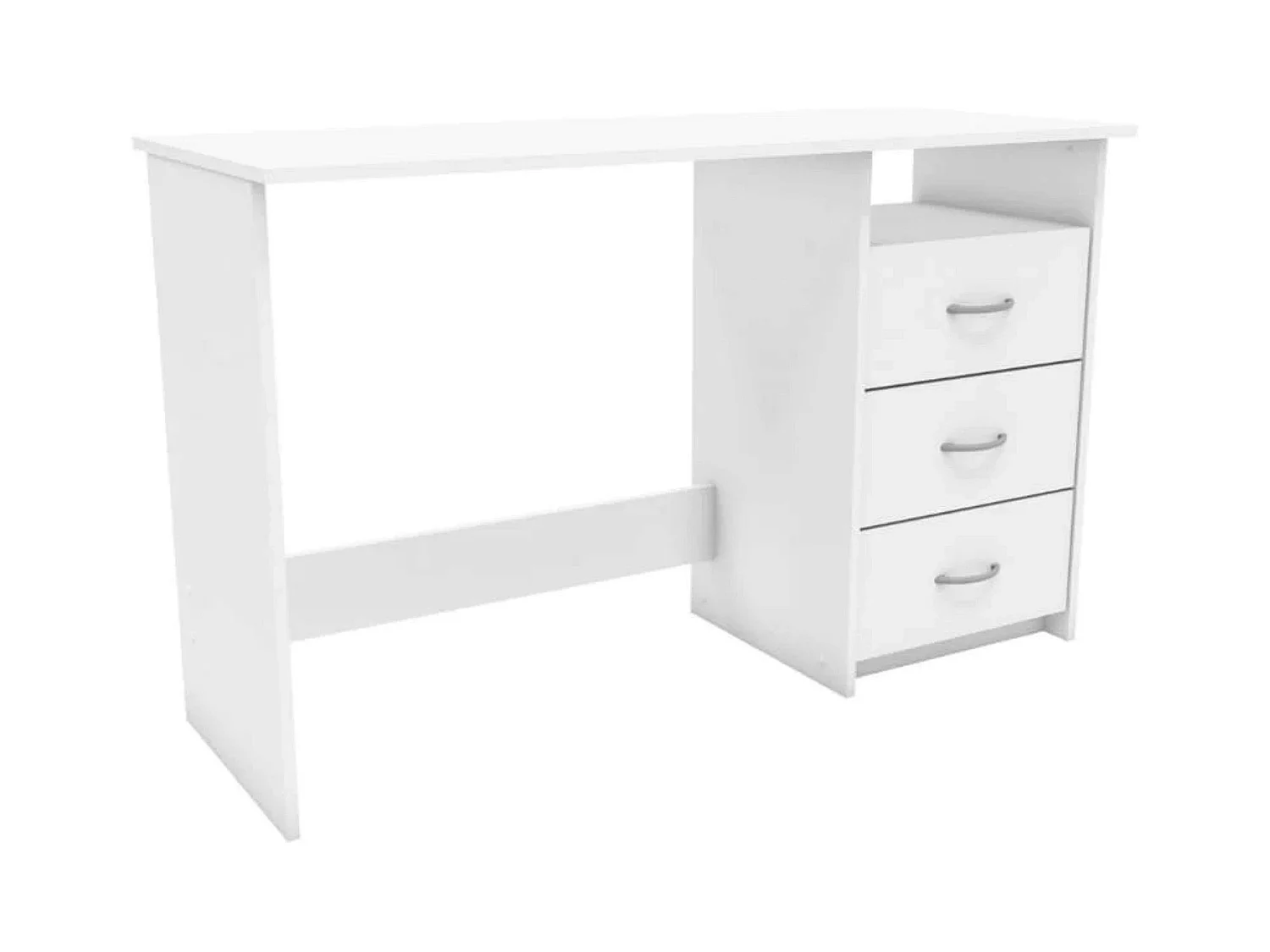 Bureau Jeunesse avec Tiroirs et Creux Blanc 123 cm