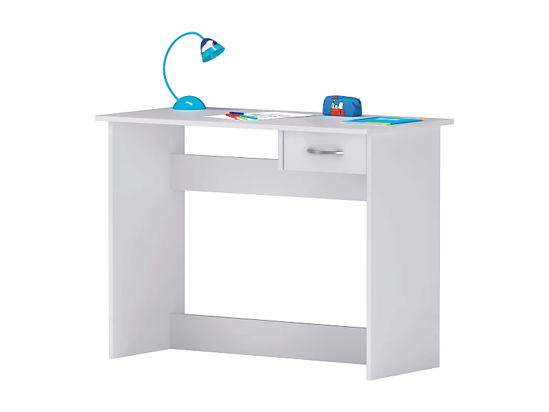 Bureau pour jeunes, chambre à coucher, bureau, blanc, 101 x 77 x 50 cm