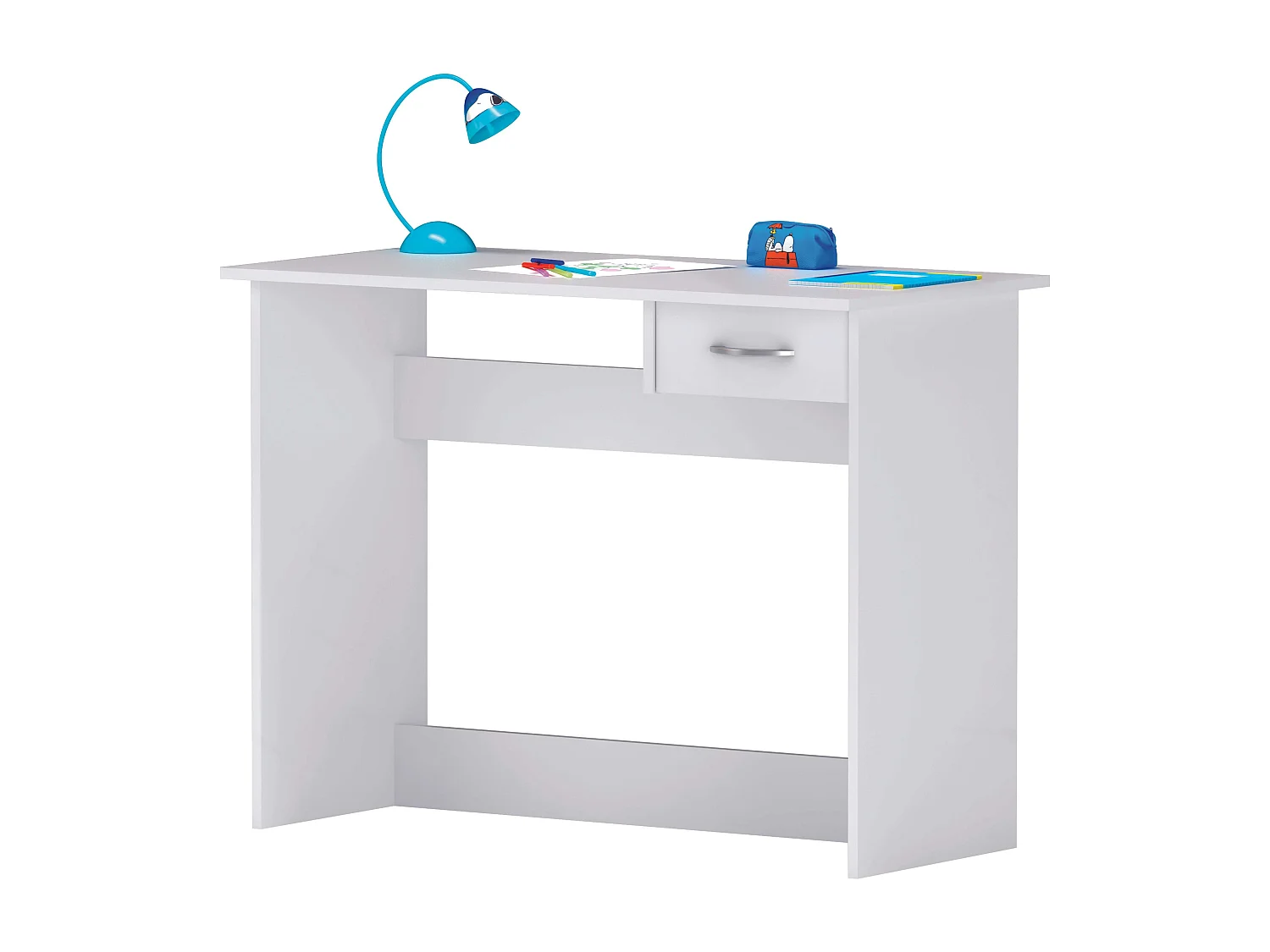 Bureau pour jeunes, chambre à coucher, bureau, blanc, 101 x 77 x 50 cm