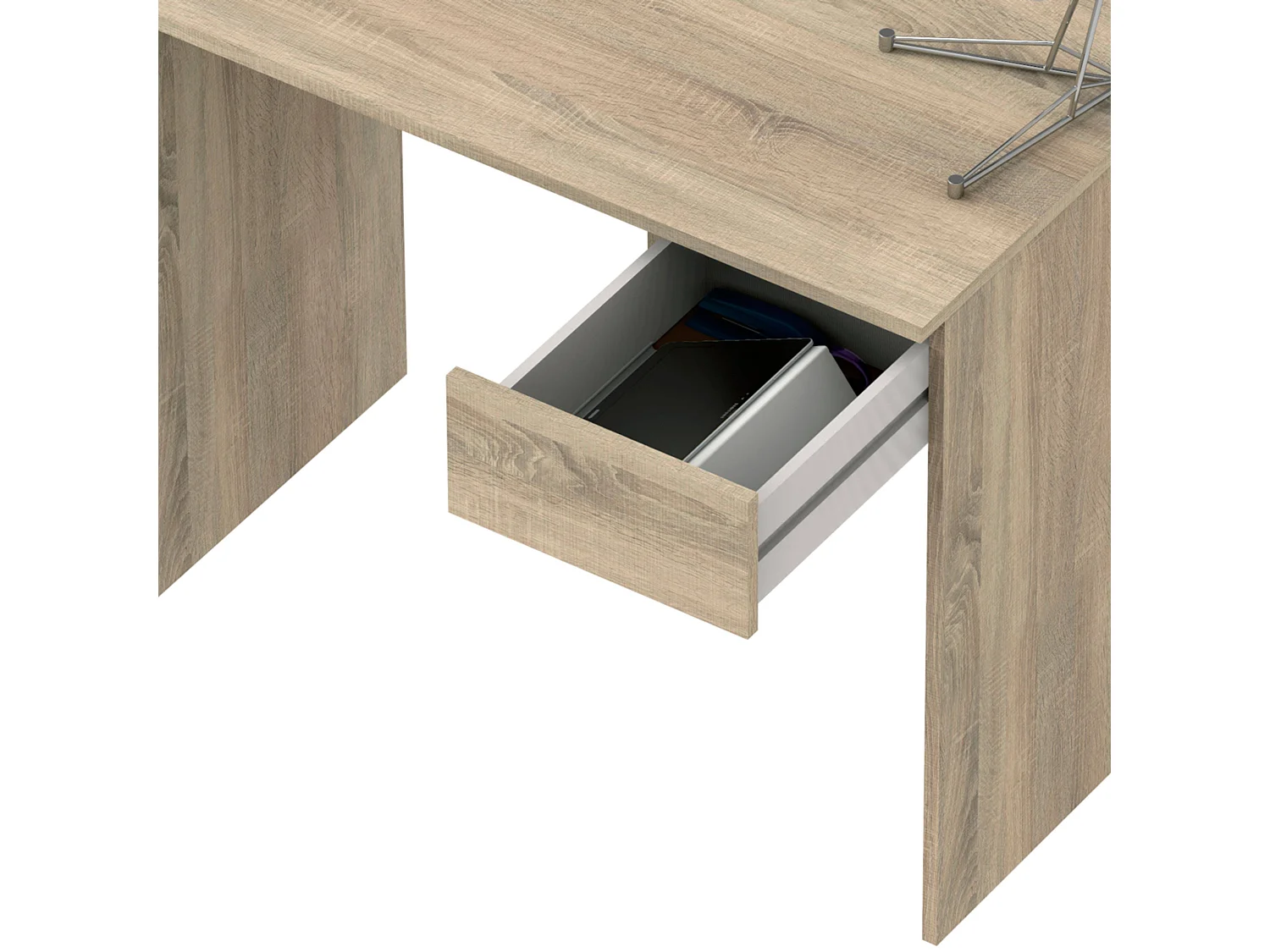 Bureau Turin Youth avec tiroir, mélaminé chêne Cambrian 90 x 75 x 50 cm