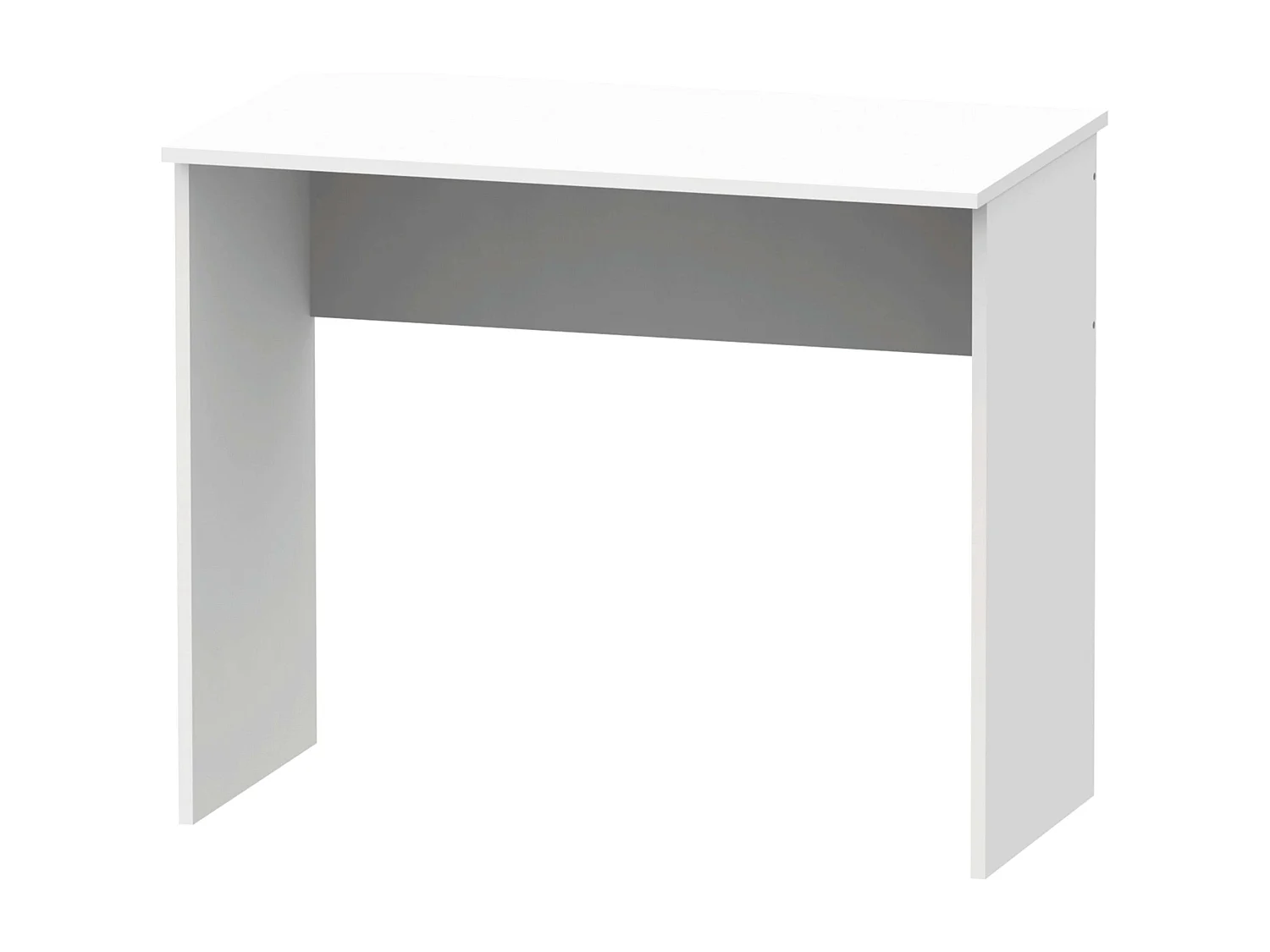 Bureau d'étude ou de bureau, mélaminé blanc mat, 90 cm