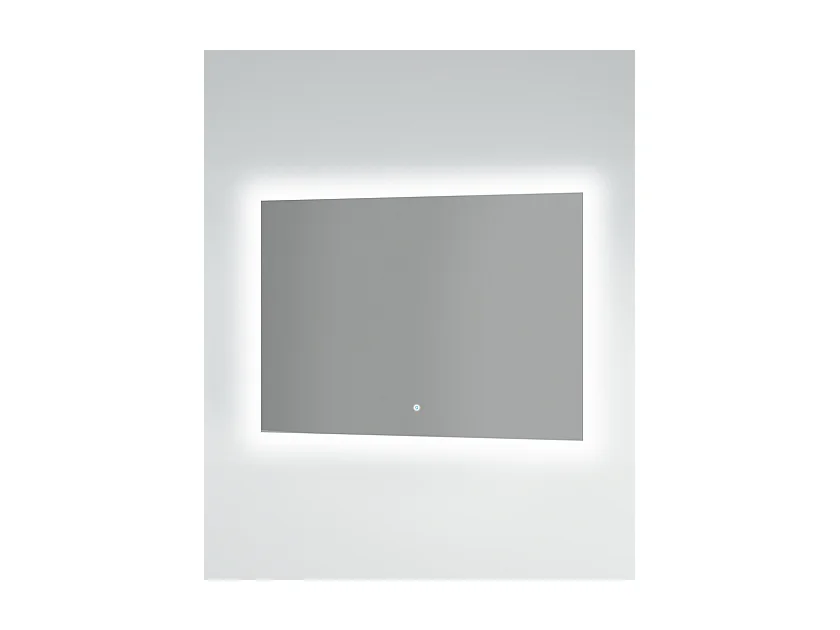 Mobile bagno sottolavabo con lavabo ad incasso L 100 x H 28 x P 46 specchio illuminato e porta asciugamano poro noce