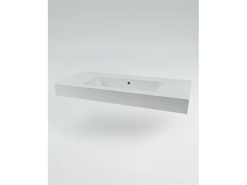 Mobile bagno sottolavabo con lavabo ad incasso L 100 x H 28 x P 46 specchio illuminato e porta asciugamano poro noce