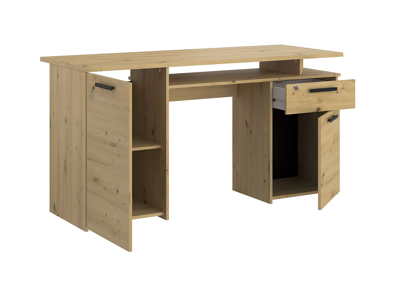 Bureau Ministre Chêne Fabriqué à la Main 152x78x59 cm