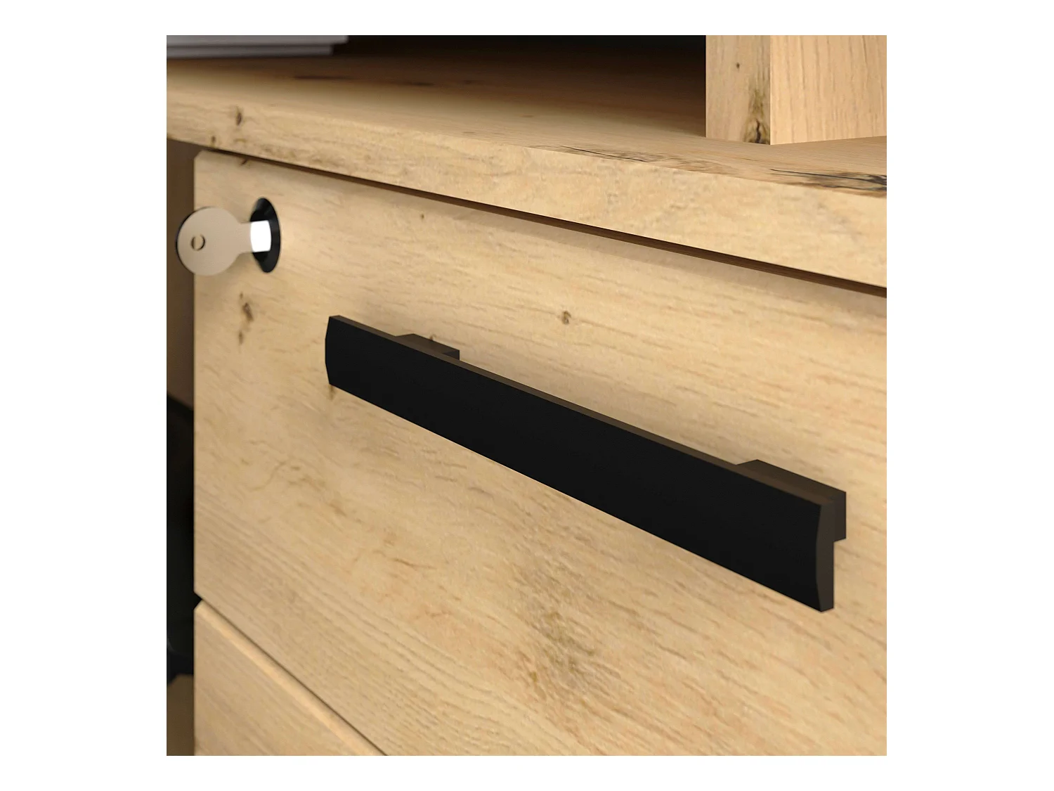 Bureau Ministre Chêne Fabriqué à la Main 152x78x59 cm