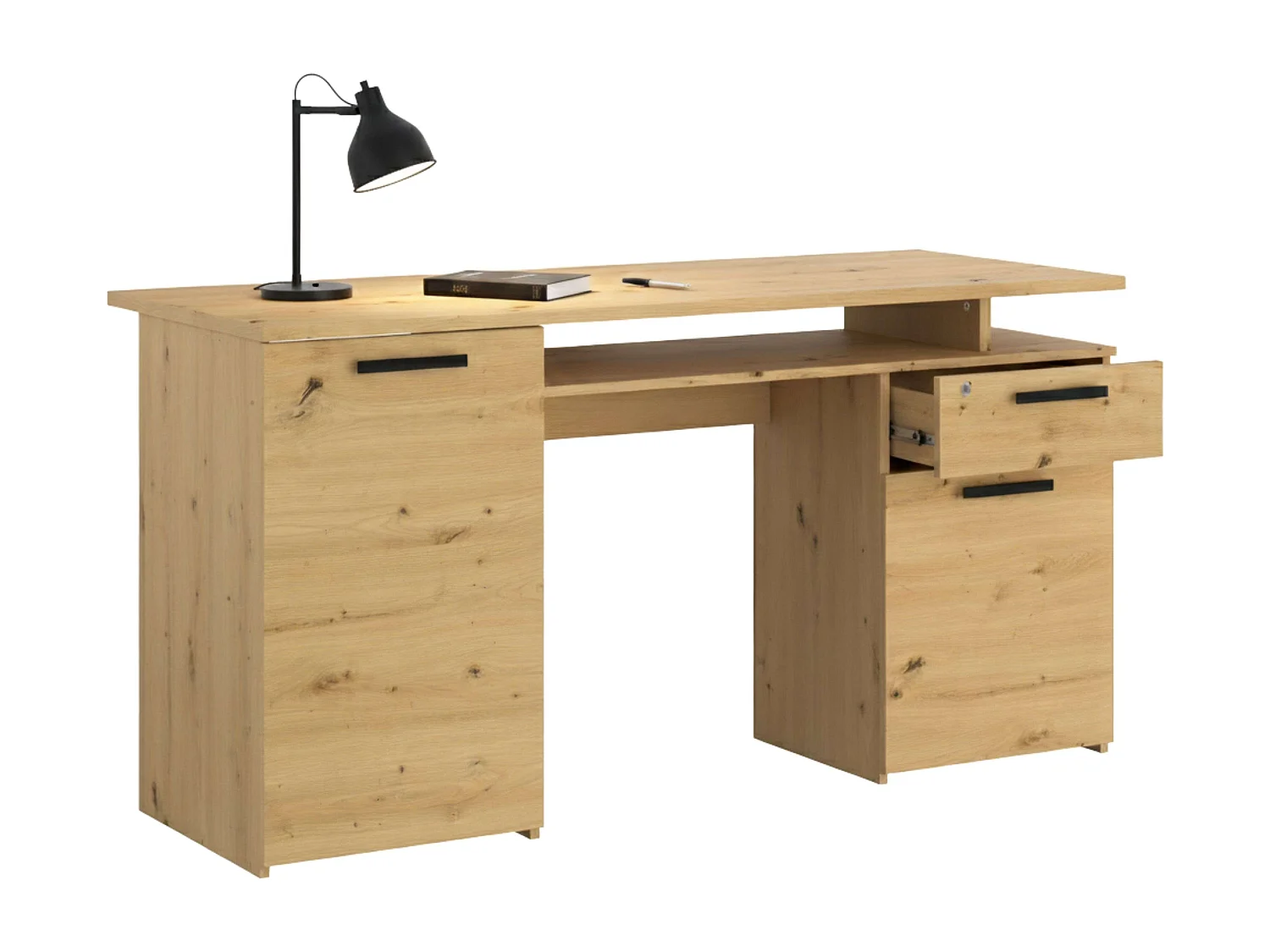 Escritorio Minister roble artesanal 152x78x59 cm