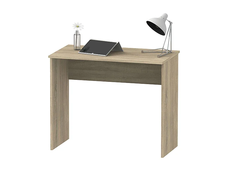 Bureau d'étude en mélamine chêne Cambrian 90 cm