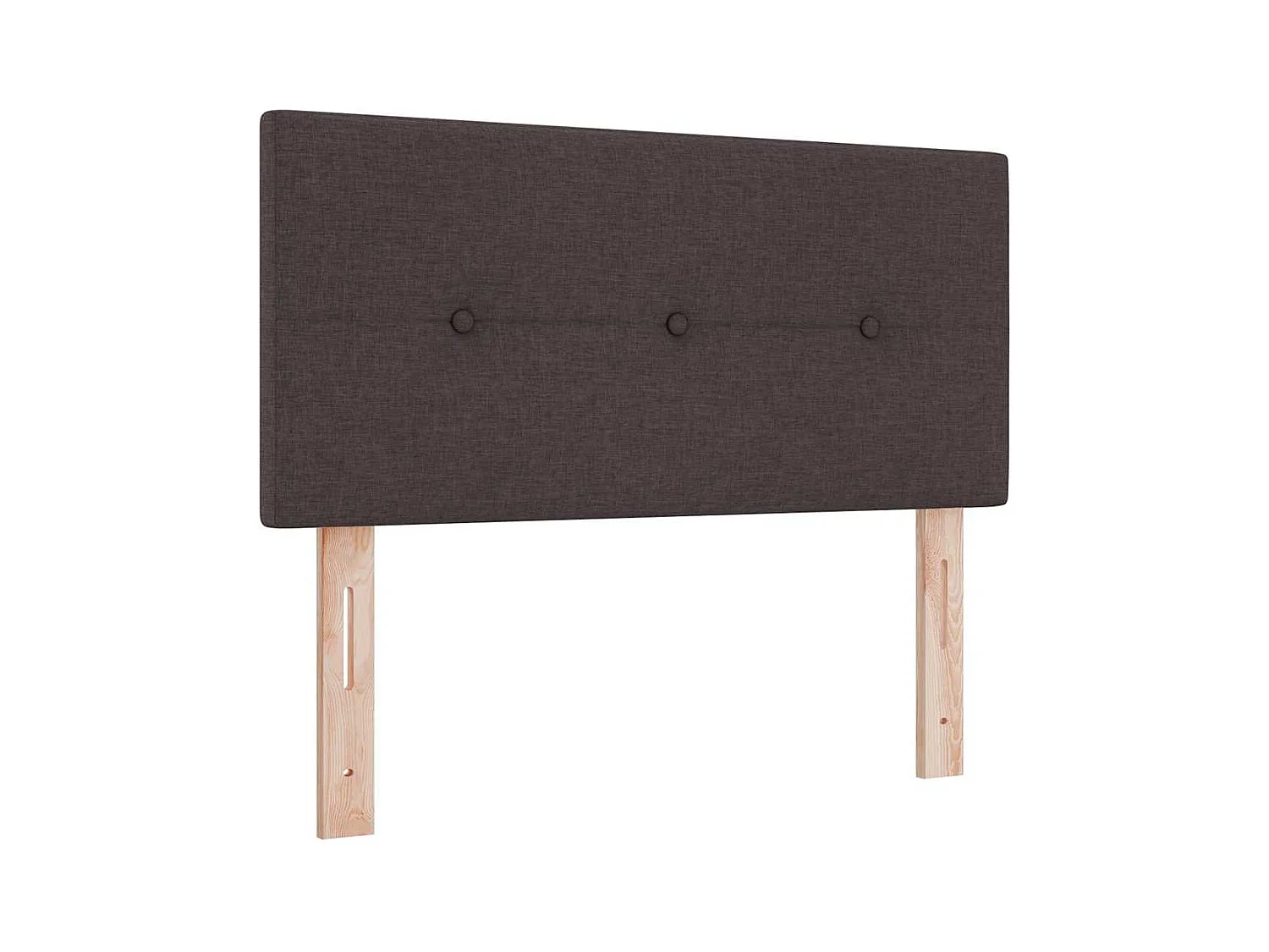 Lit simple-Lit adulte-Lit boxspring avec matelas Marron foncé 100 x 200 cm tissu