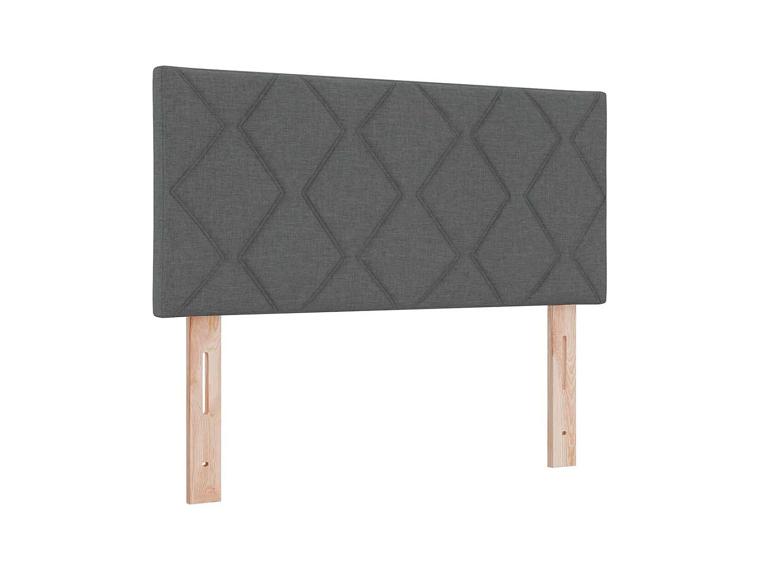 Lit simple-Lit adulte-Lit boxspring avec matelas Gris foncé 90 x 200 cm tissu