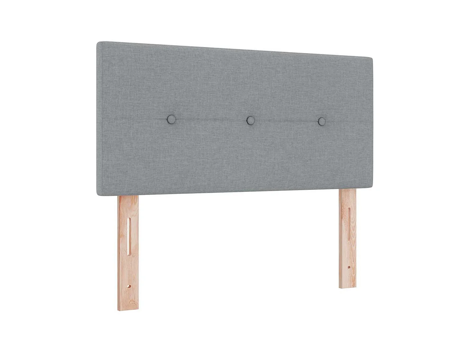 Lit simple-Lit adulte-Lit boxspring avec matelas Gris clair 90 x 200 cm tissu
