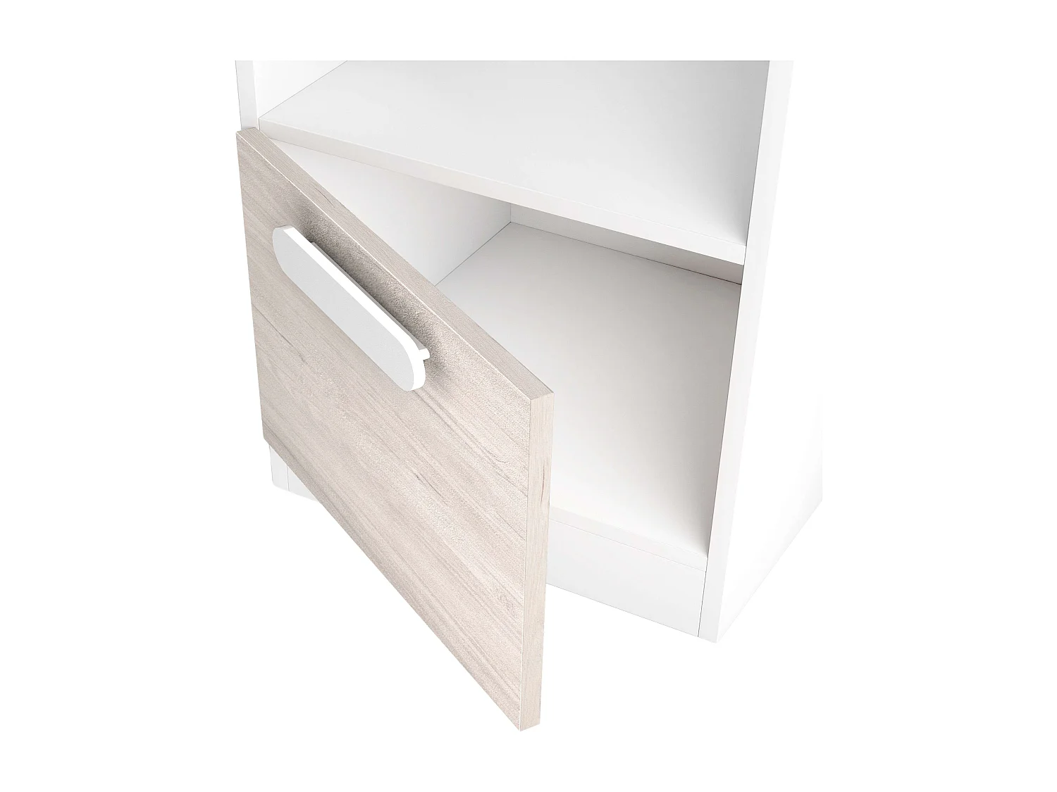 Mesa de escritório jovem estilo nórdico Estelle carvalho branco fosco 100 cm