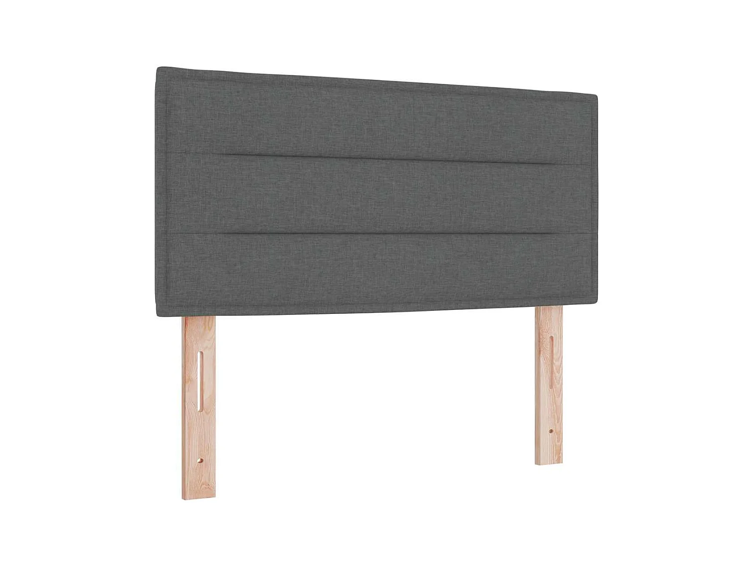 Lit simple-Lit adulte-Lit boxspring avec matelas Gris foncé 90 x 190 cm tissu