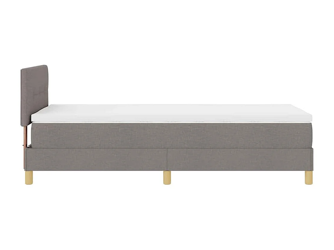 Cama de solteiro-Cama de adulto-Cama Box com colchão Cinzento-acastanhado 90 x 190cm tecido SHL670702