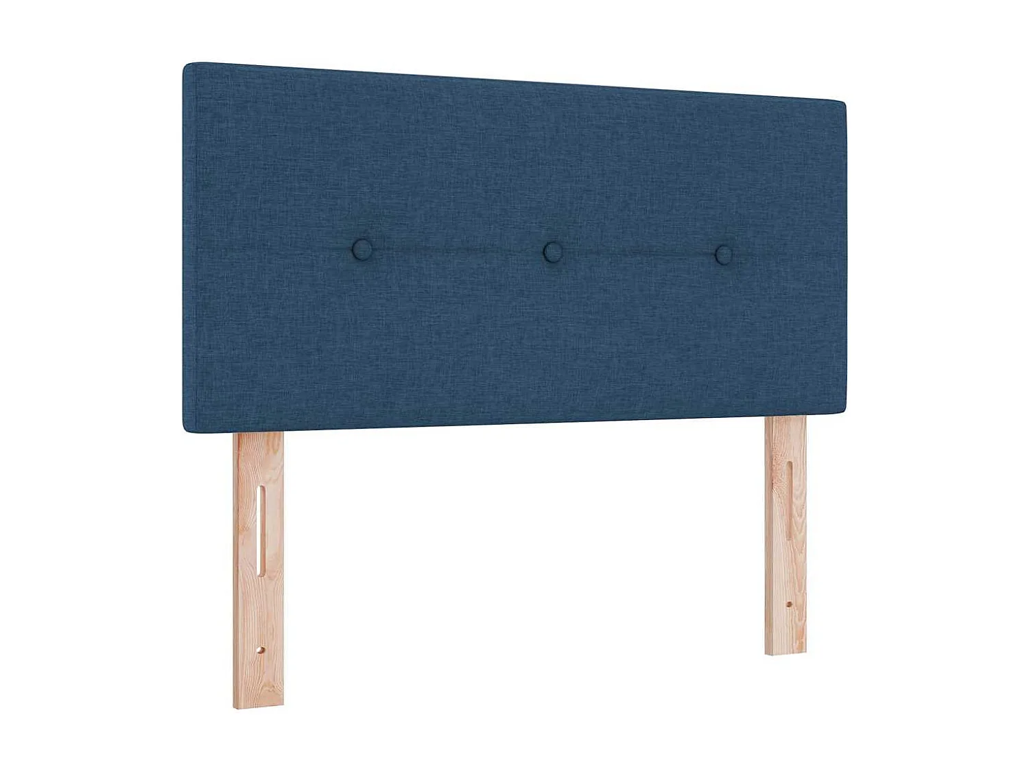 Cama de solteiro-Cama de adulto-Cama Box com colchão com cabeceira Azul 80 x 200cm tecido SHL310807