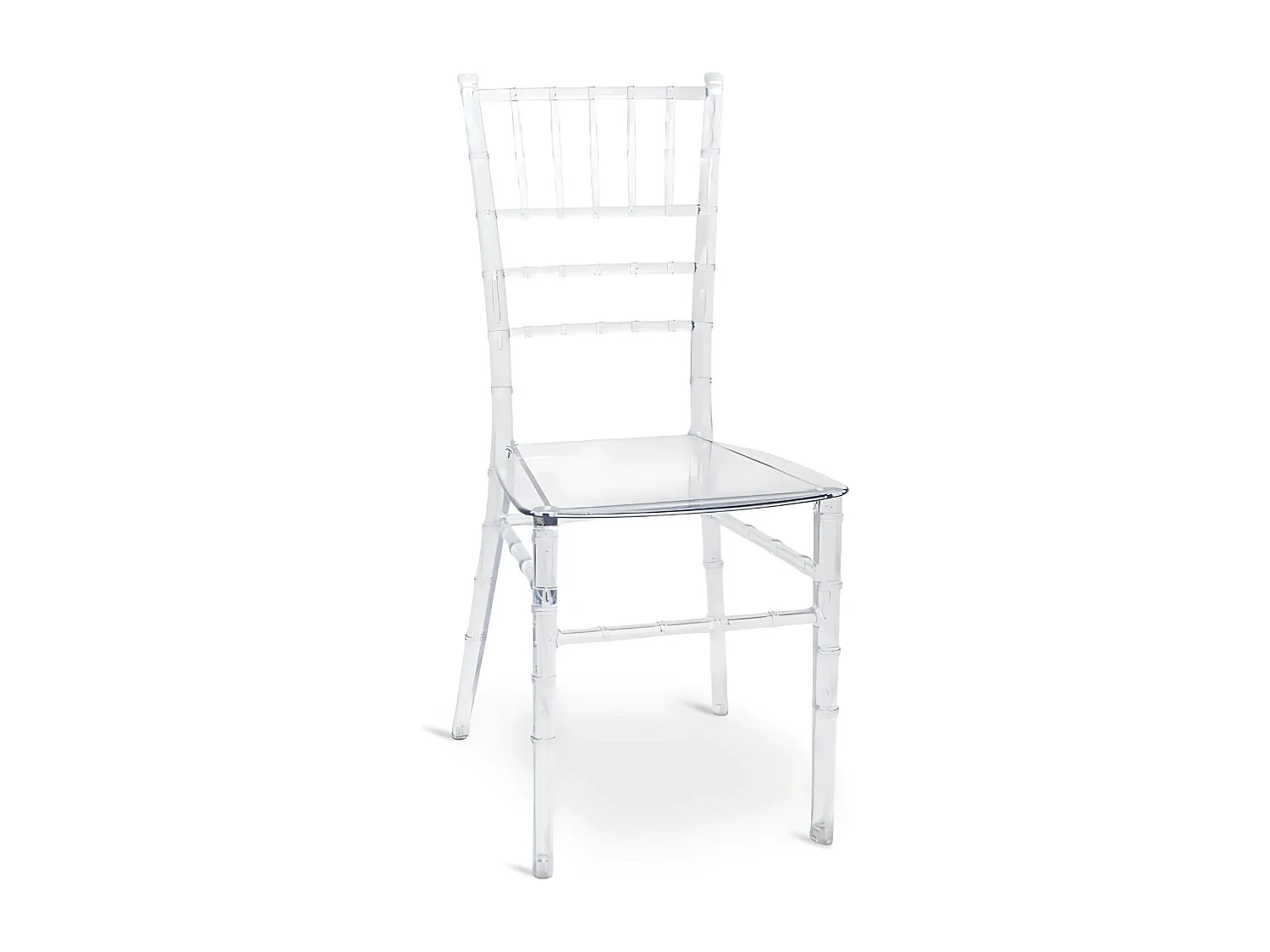 Chaise de salle à manger Chiavarina empilable en polycarbonate transparent pour événements