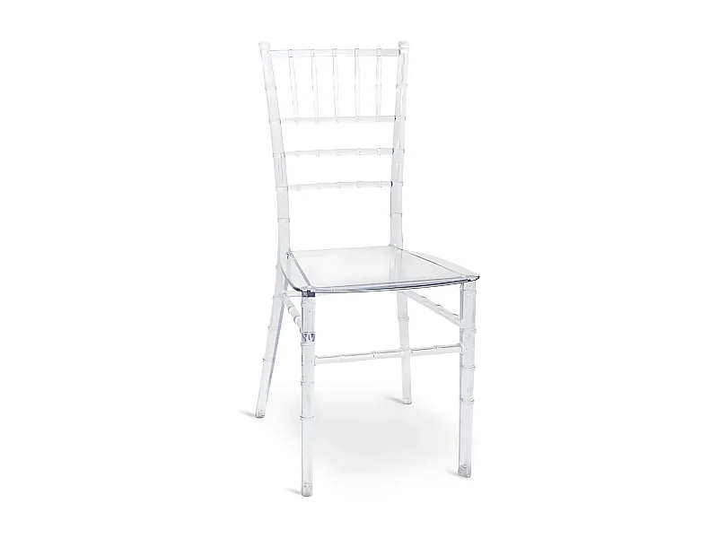 Chaise de salle à manger Chiavarina empilable en polycarbonate transparent pour événements