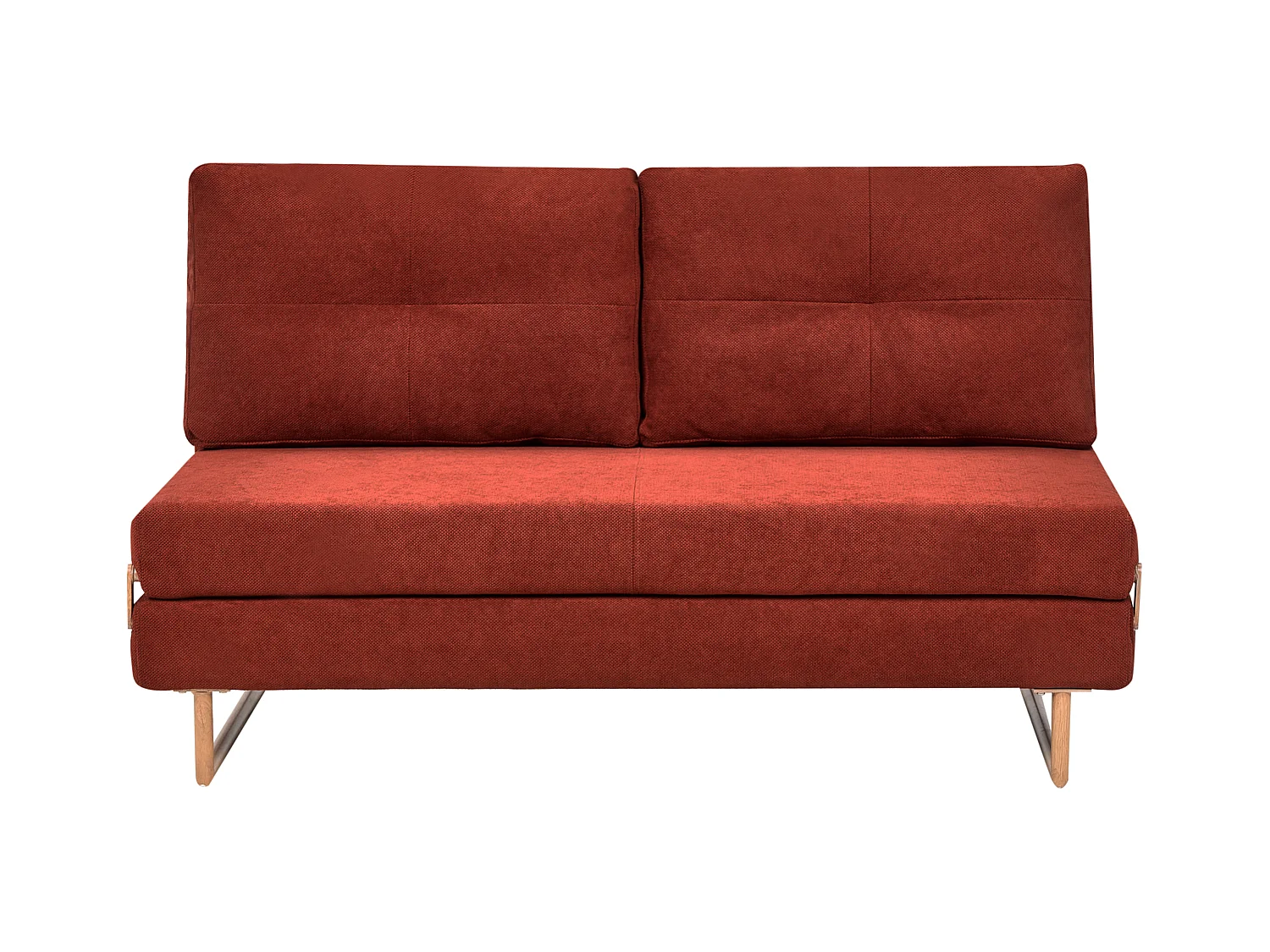 Canapé-lit 3 places JERSLEV Tissu Rouge