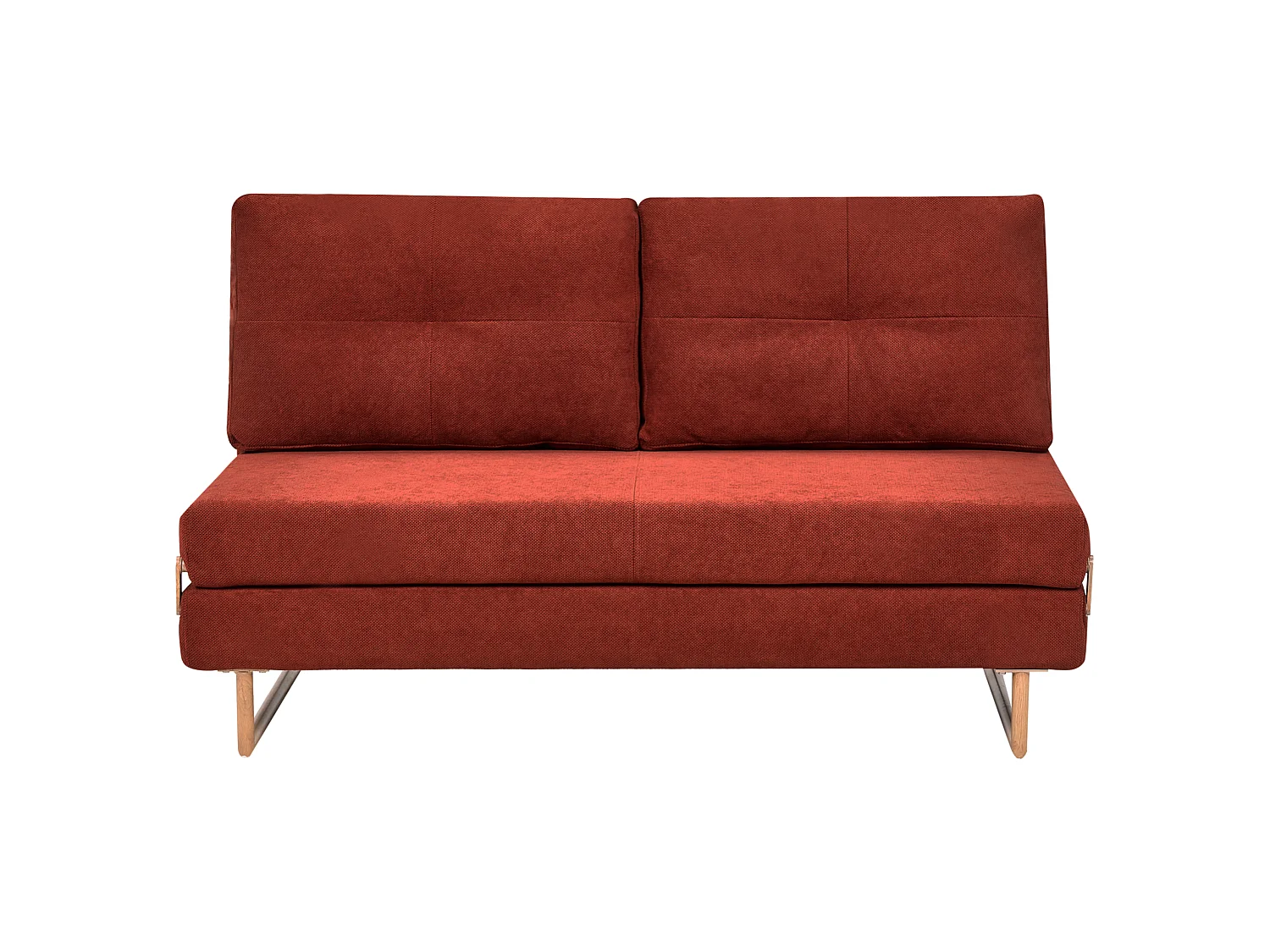 Sofa Bed 3 Seater JERSLEV Fabric Red