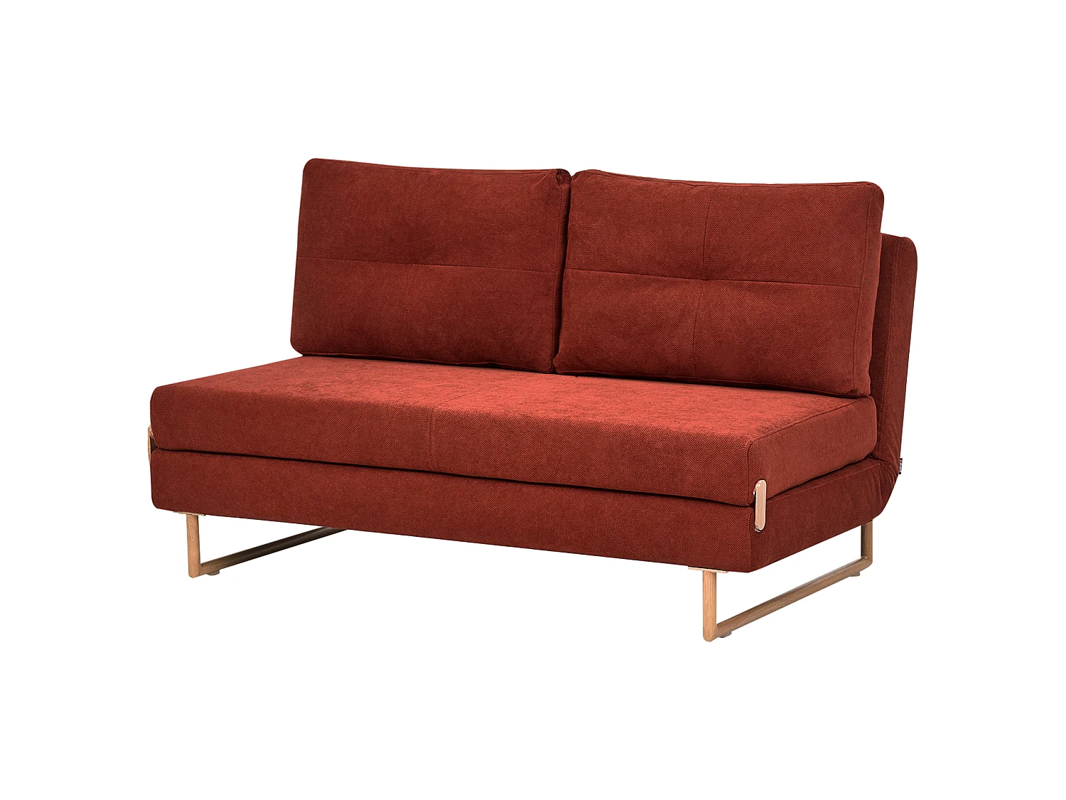 Sofa Bed 3 Seater JERSLEV Fabric Red