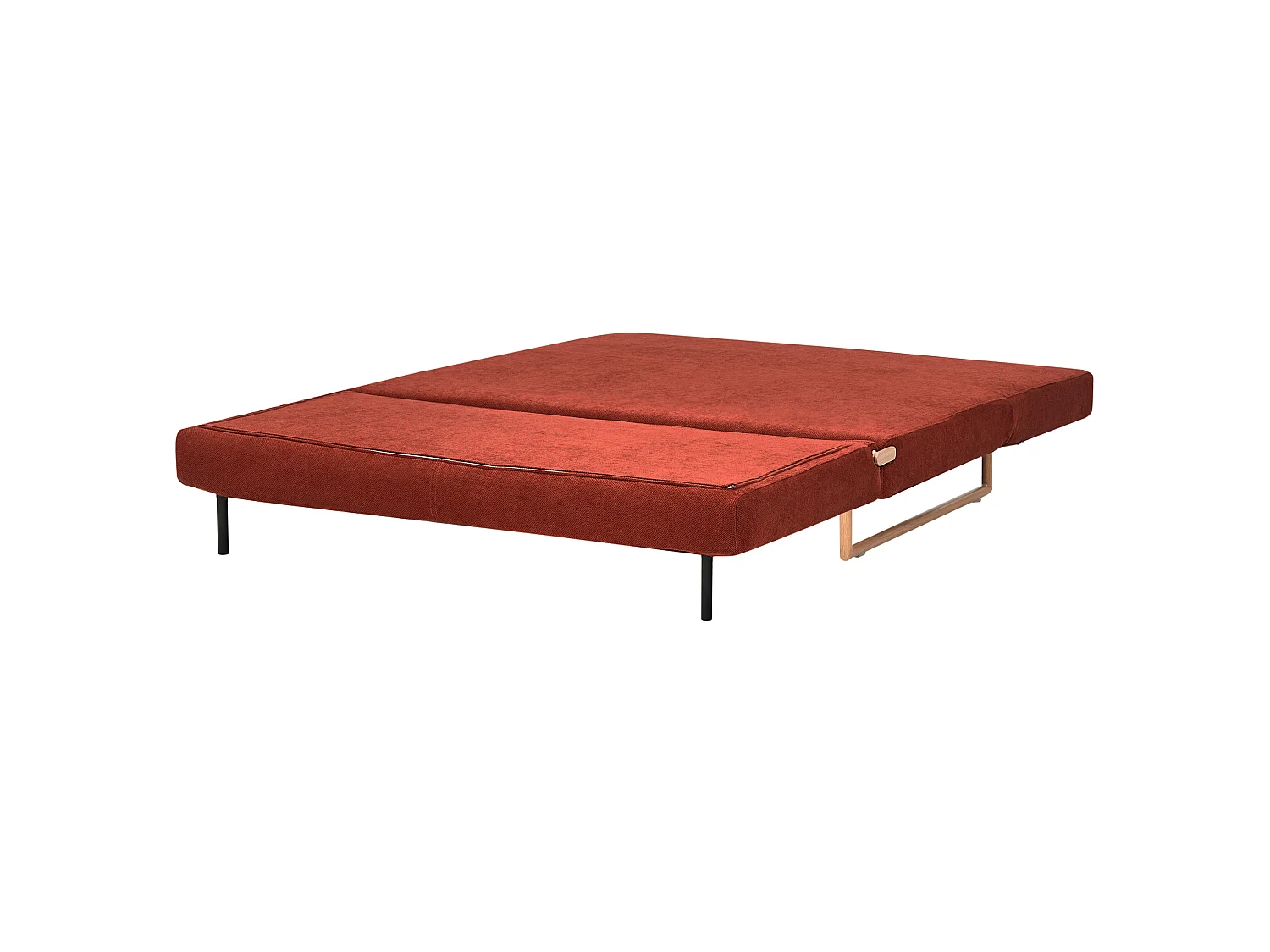 Sofa Bed 3 Seater JERSLEV Fabric Red