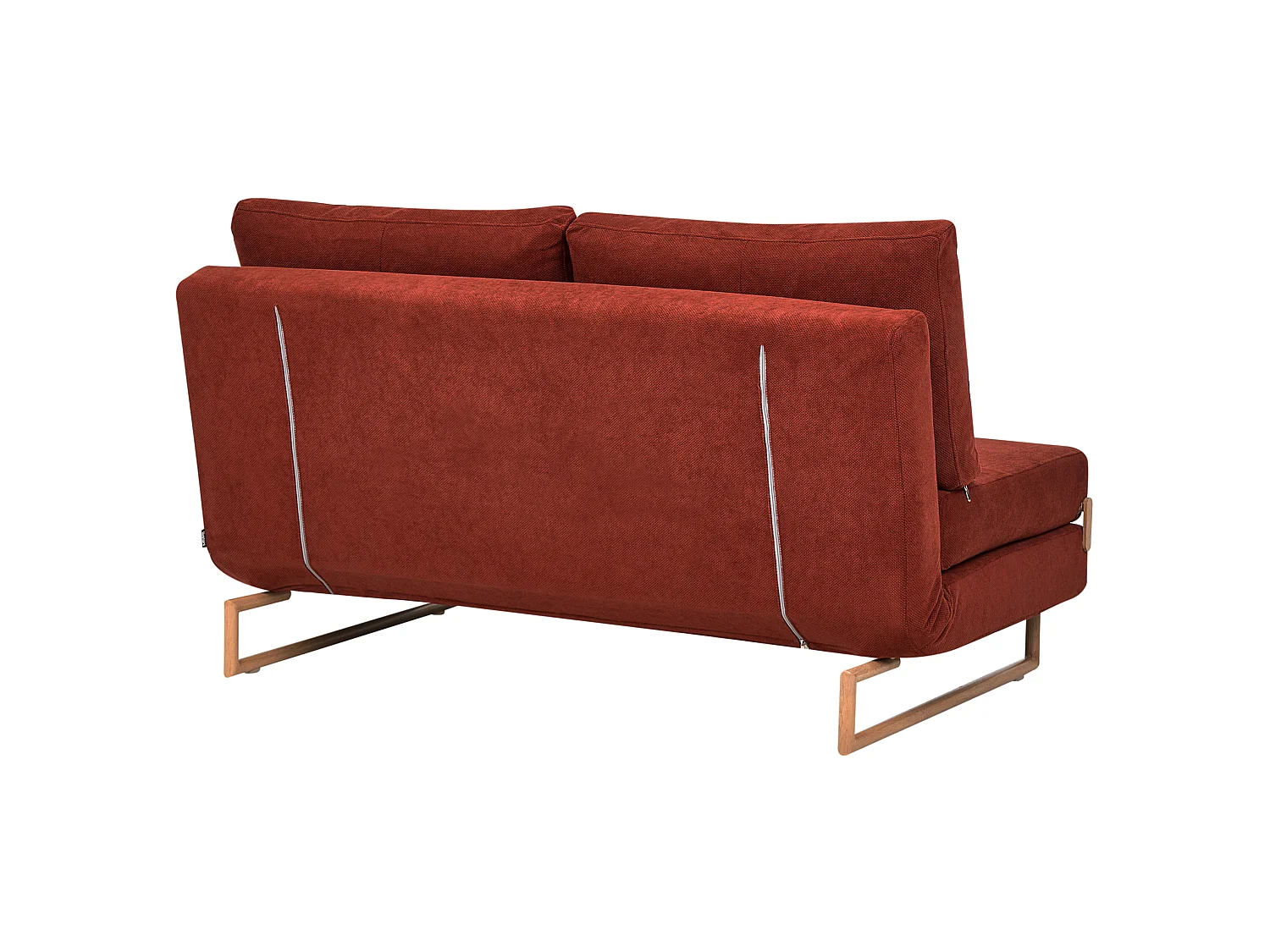 Sofa Bed 3 Seater JERSLEV Fabric Red