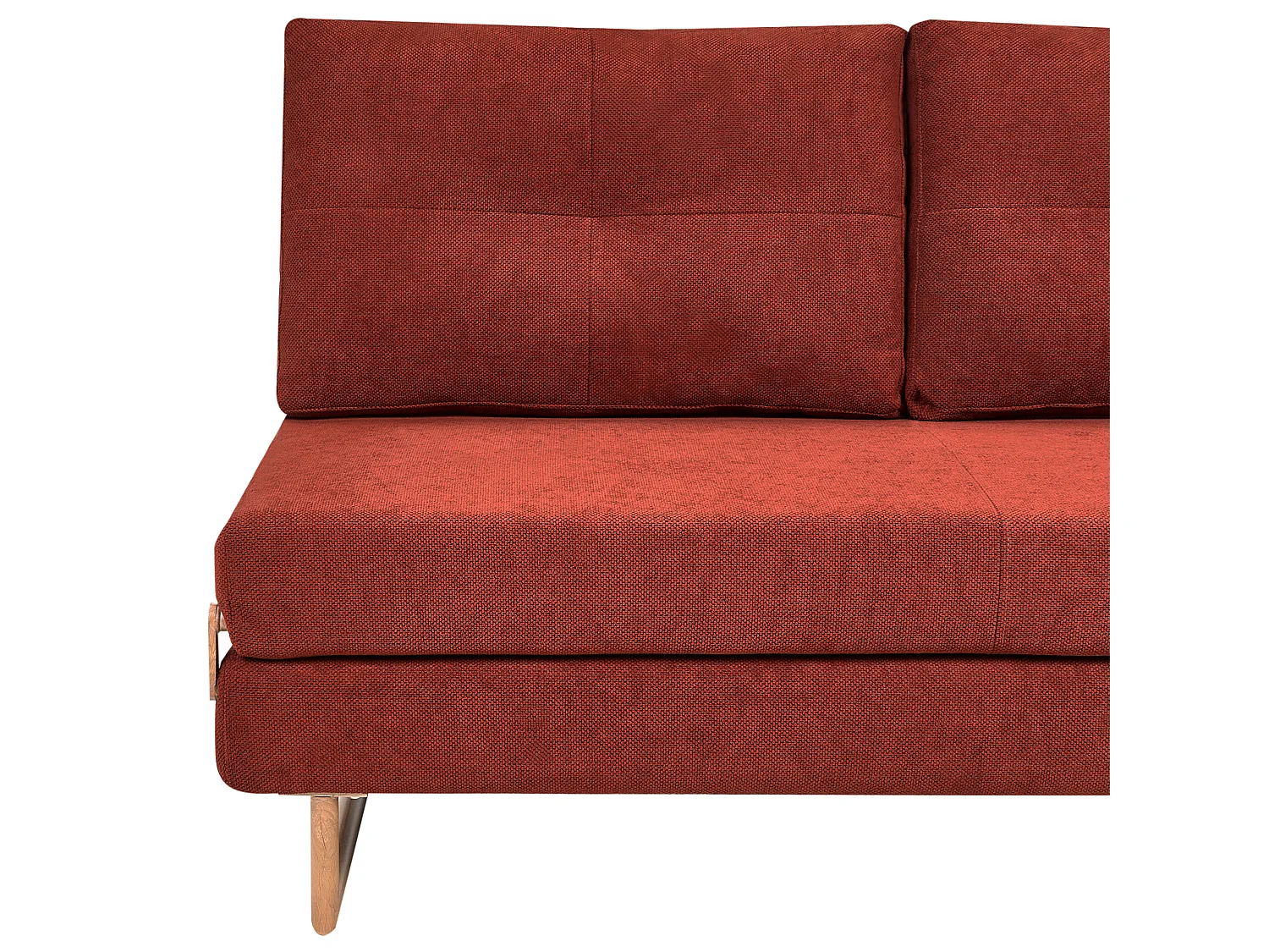 Sofa Bed 3 Seater JERSLEV Fabric Red