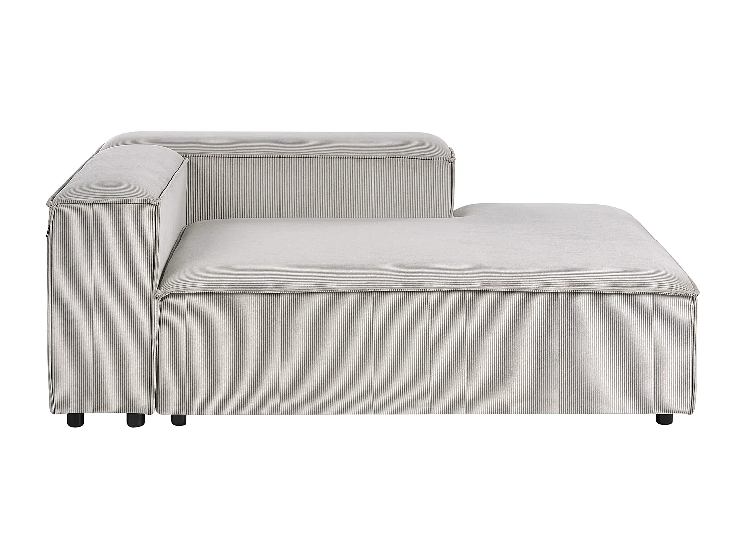 Canapé d'angle modulable 3 places ARDAL Velours côtelé Taupe Côté droite