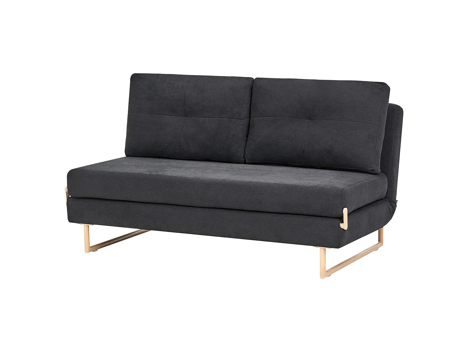 Sofa Bed 3 Seater JERSLEV Fabric Black