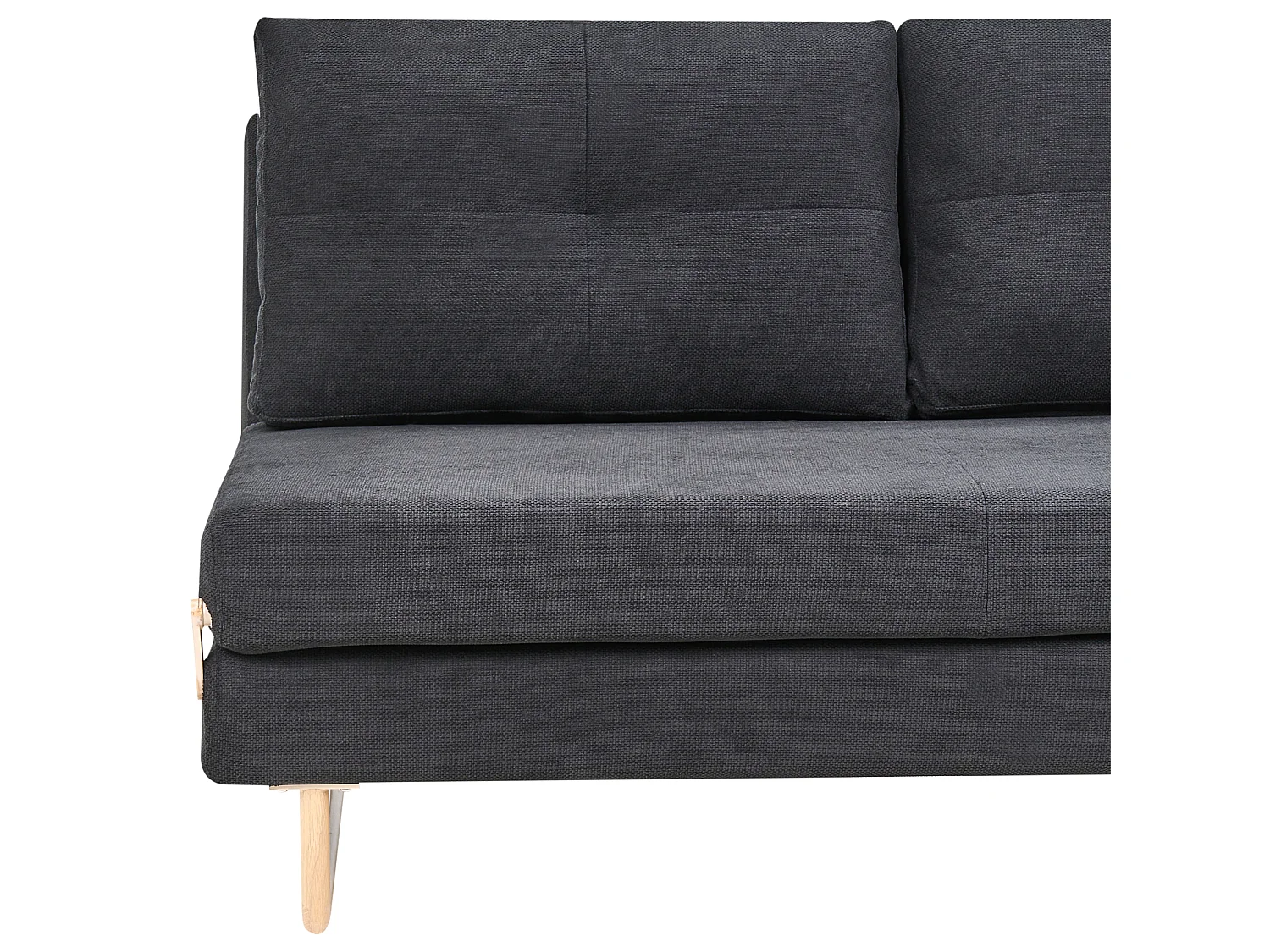 Sofa Bed 3 Seater JERSLEV Fabric Black