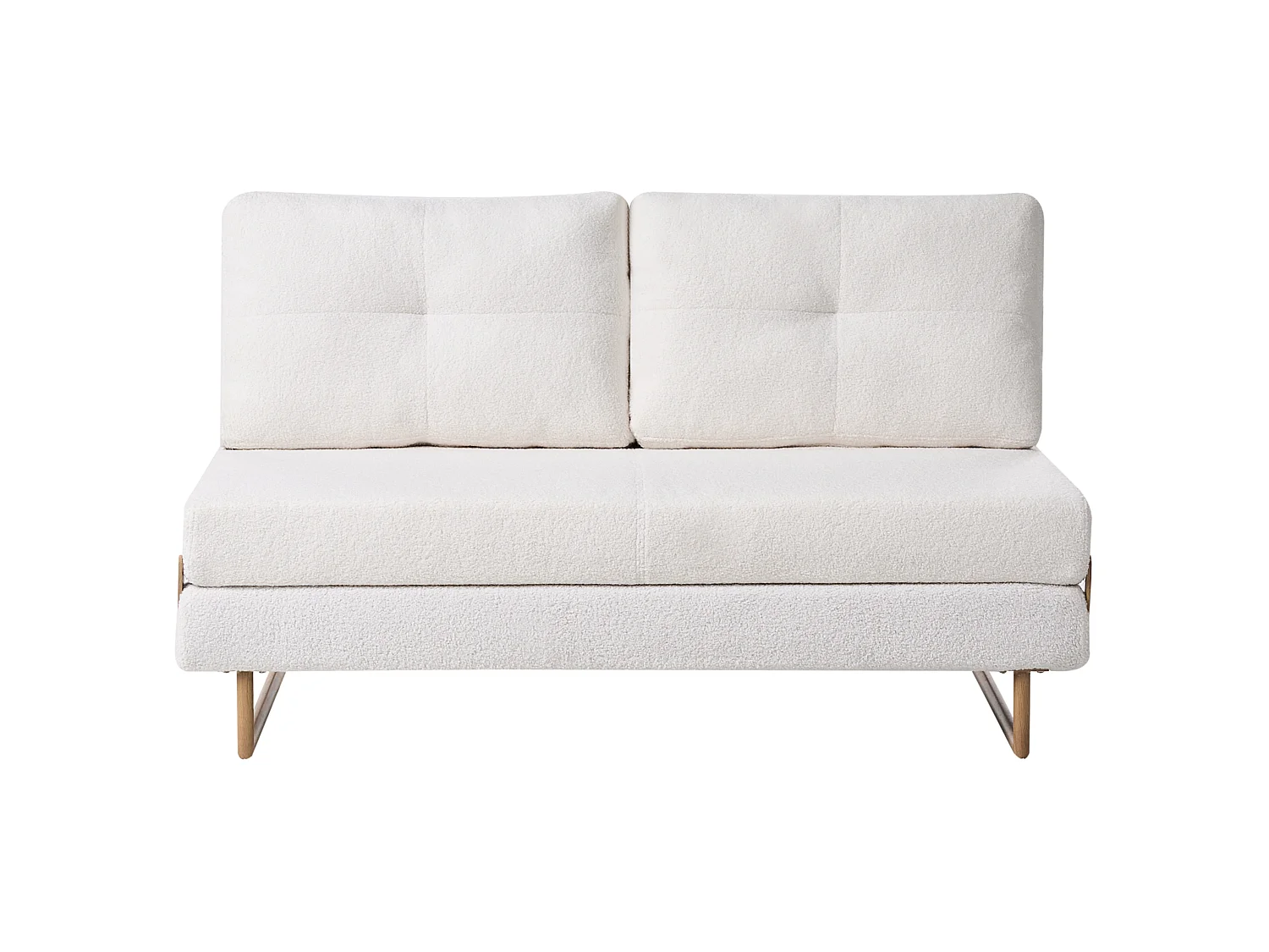 Sofa Bed 3 Seater JERSLEV Boucle Off-White