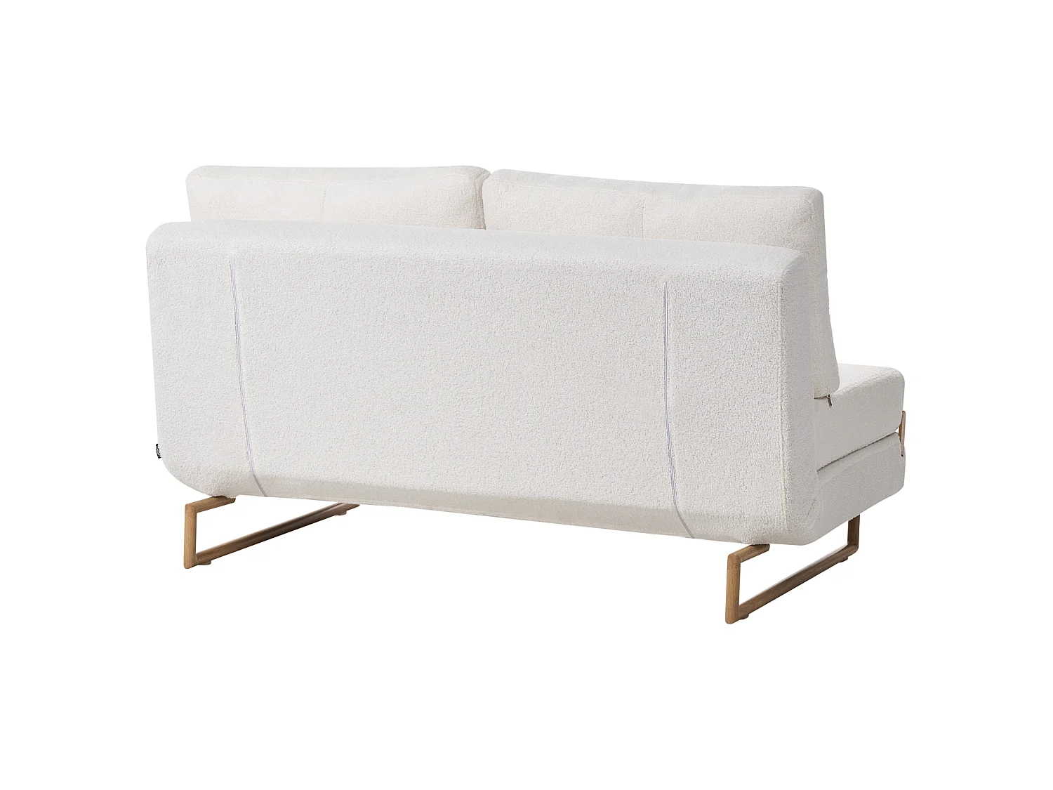 Sofa Bed 3 Seater JERSLEV Boucle Off-White