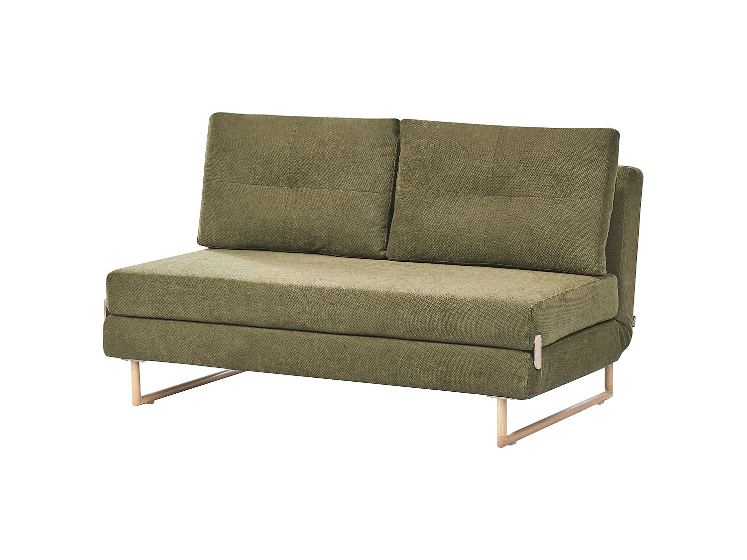 Sofa Bed 3 Seater JERSLEV Fabric Green