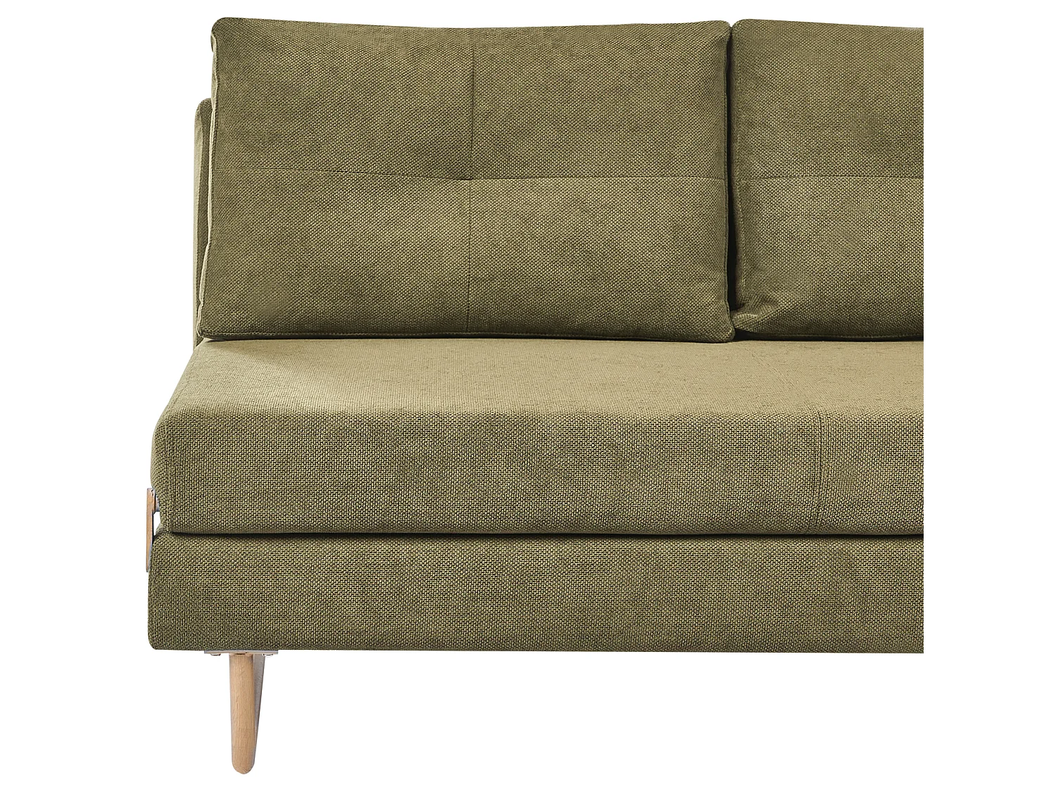 Sofa Bed 3 Seater JERSLEV Fabric Green