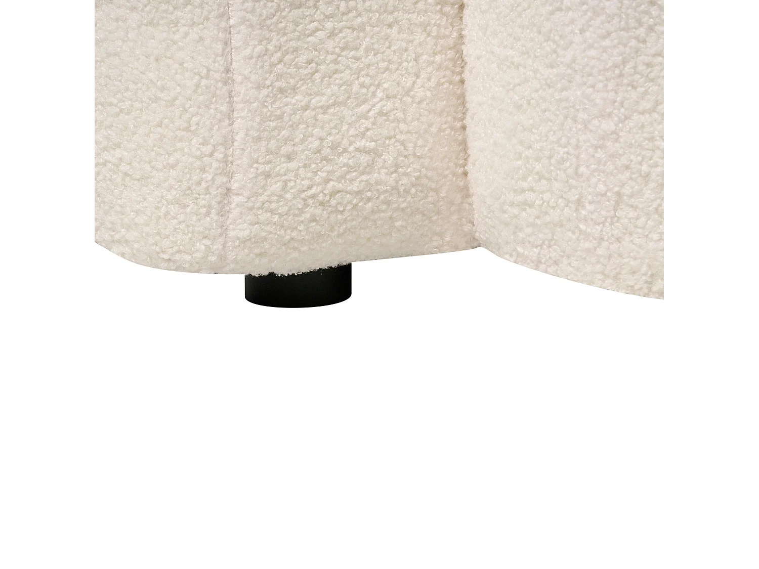 Canapé 3 places AFOSS Bouclé Blanc cassé