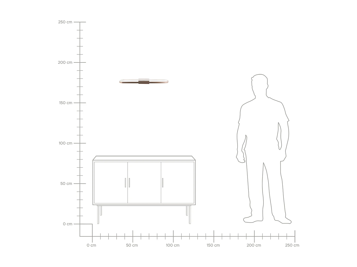 Luminaire LED pour tableau et miroir MIDOU Métal Marron