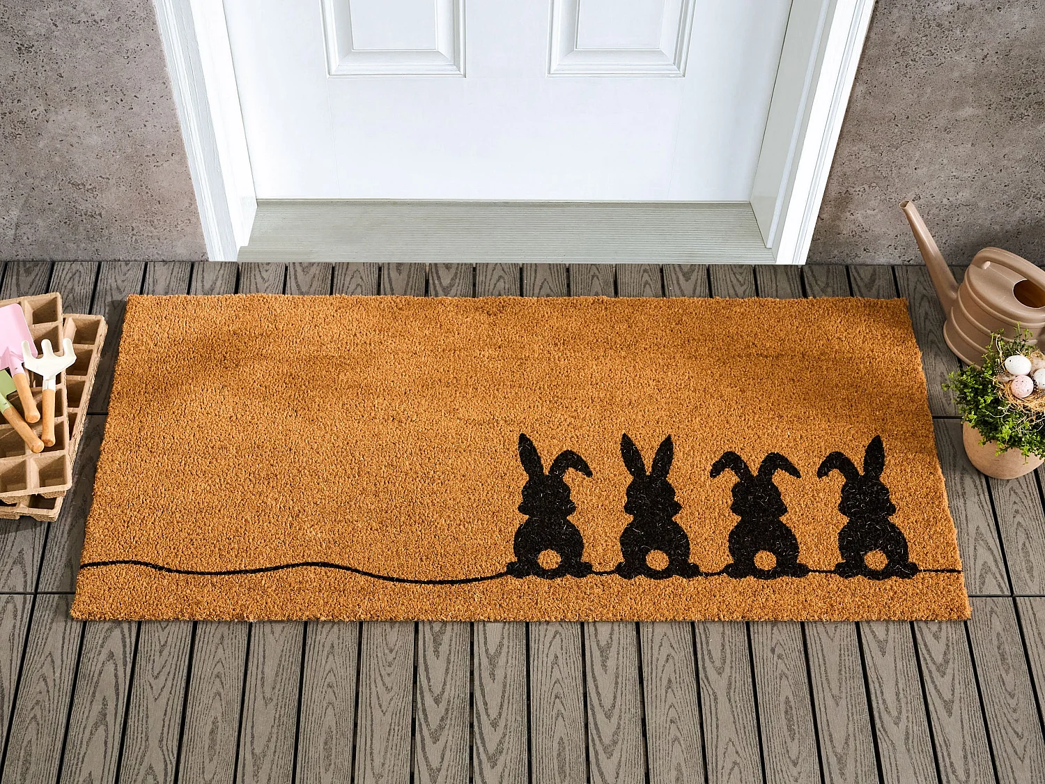 Paillasson PULIAN Naturel 55 x 120 cm Lapin Fibre de coco