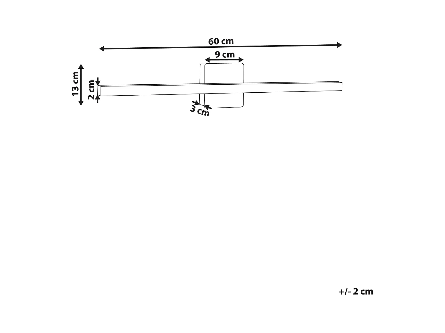 Luminaire LED pour tableau et miroir MARIZ Métal Doré