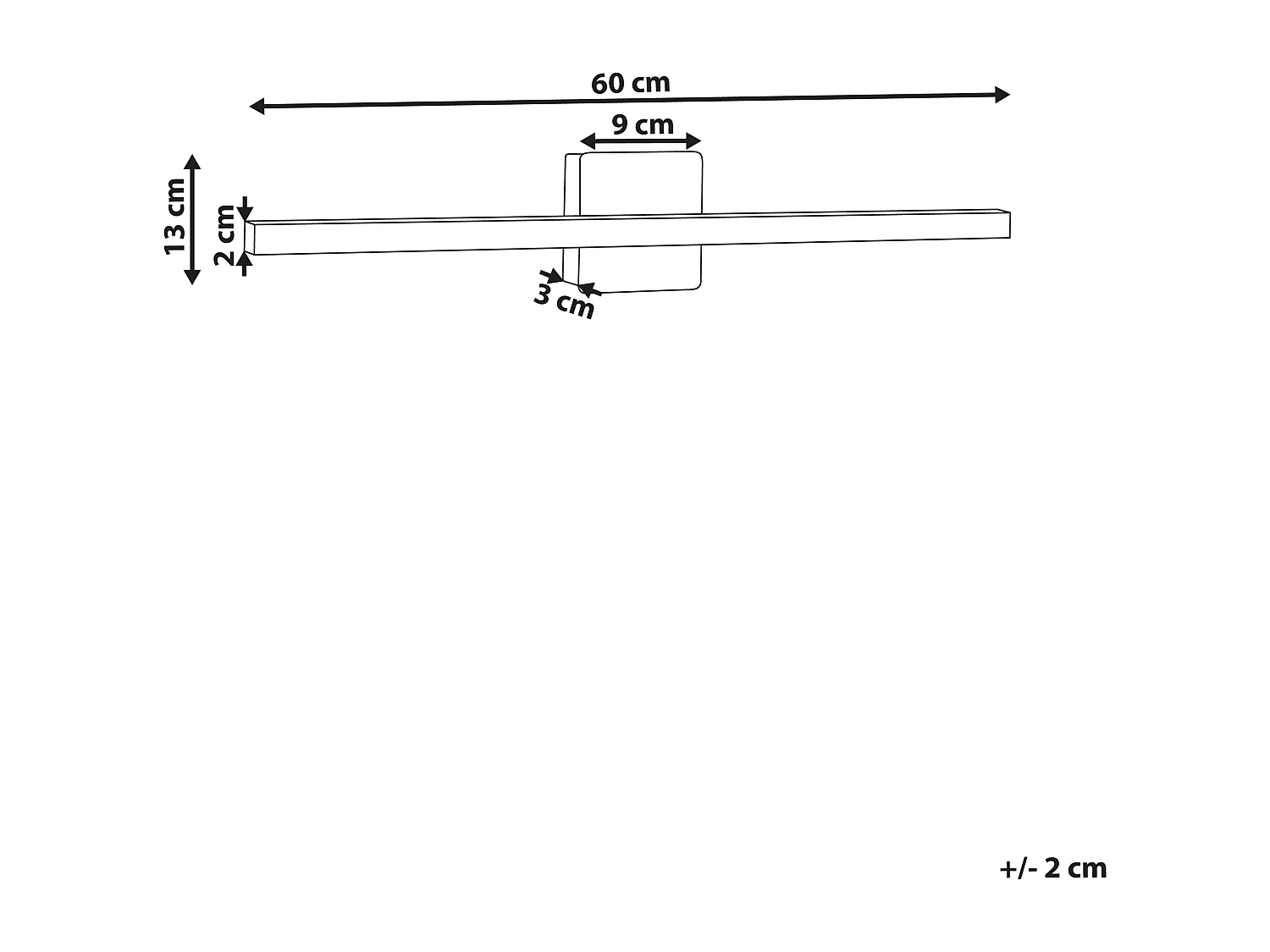 Luminaire LED pour tableau et miroir MARIZ Métal Doré