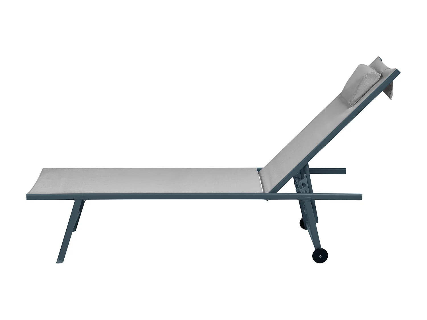 Lot de 2 transats SORONI Métal Gris clair