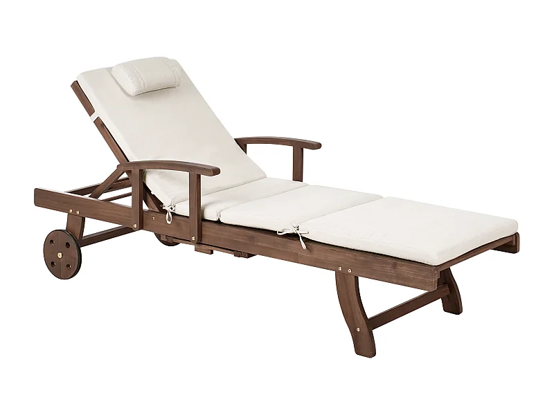 Transat avec coussin AMANTEA PREMIUM Acacia Beige clair