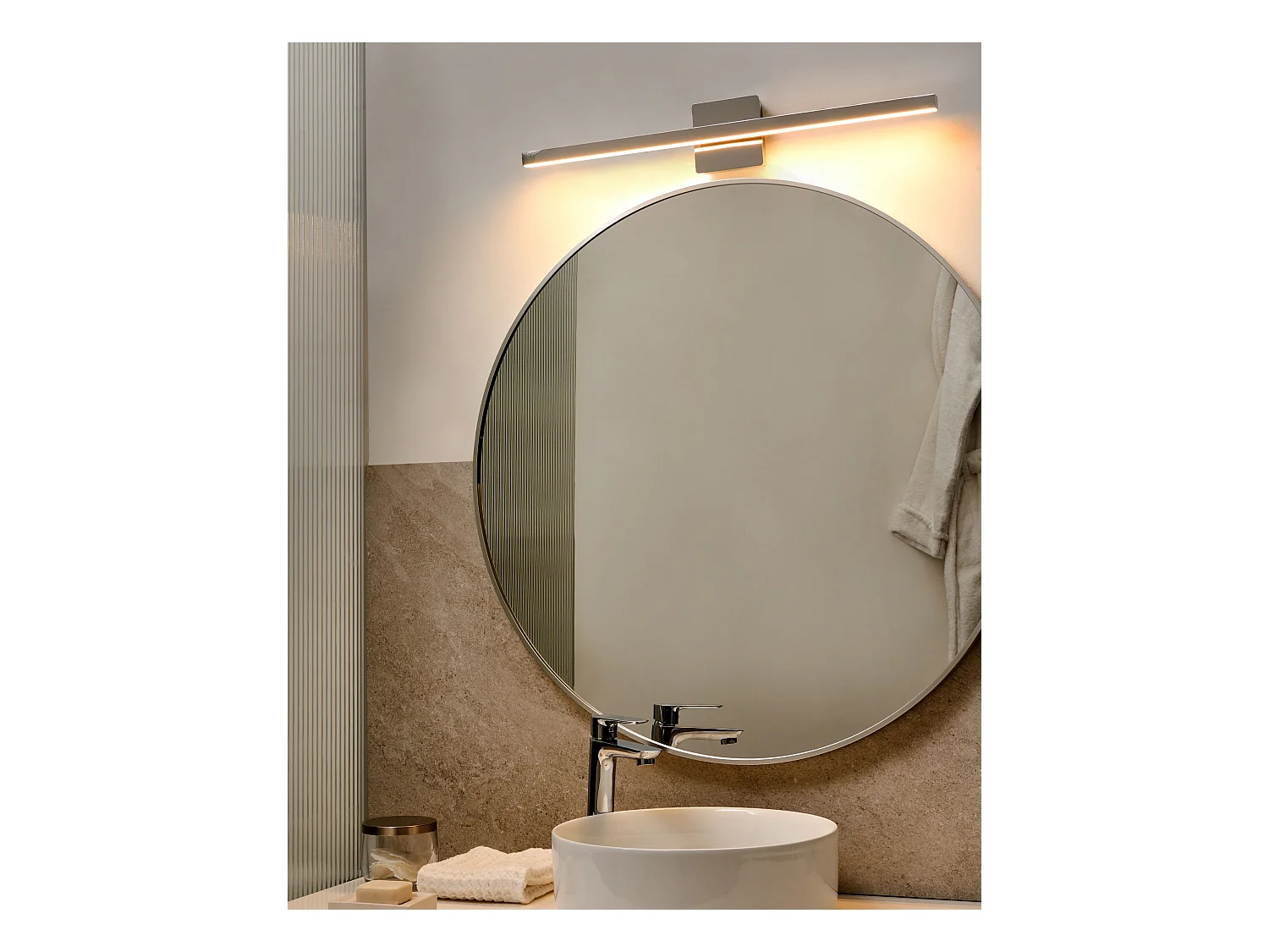 Luminaire LED pour tableau et miroir MARIZ Métal Argenté