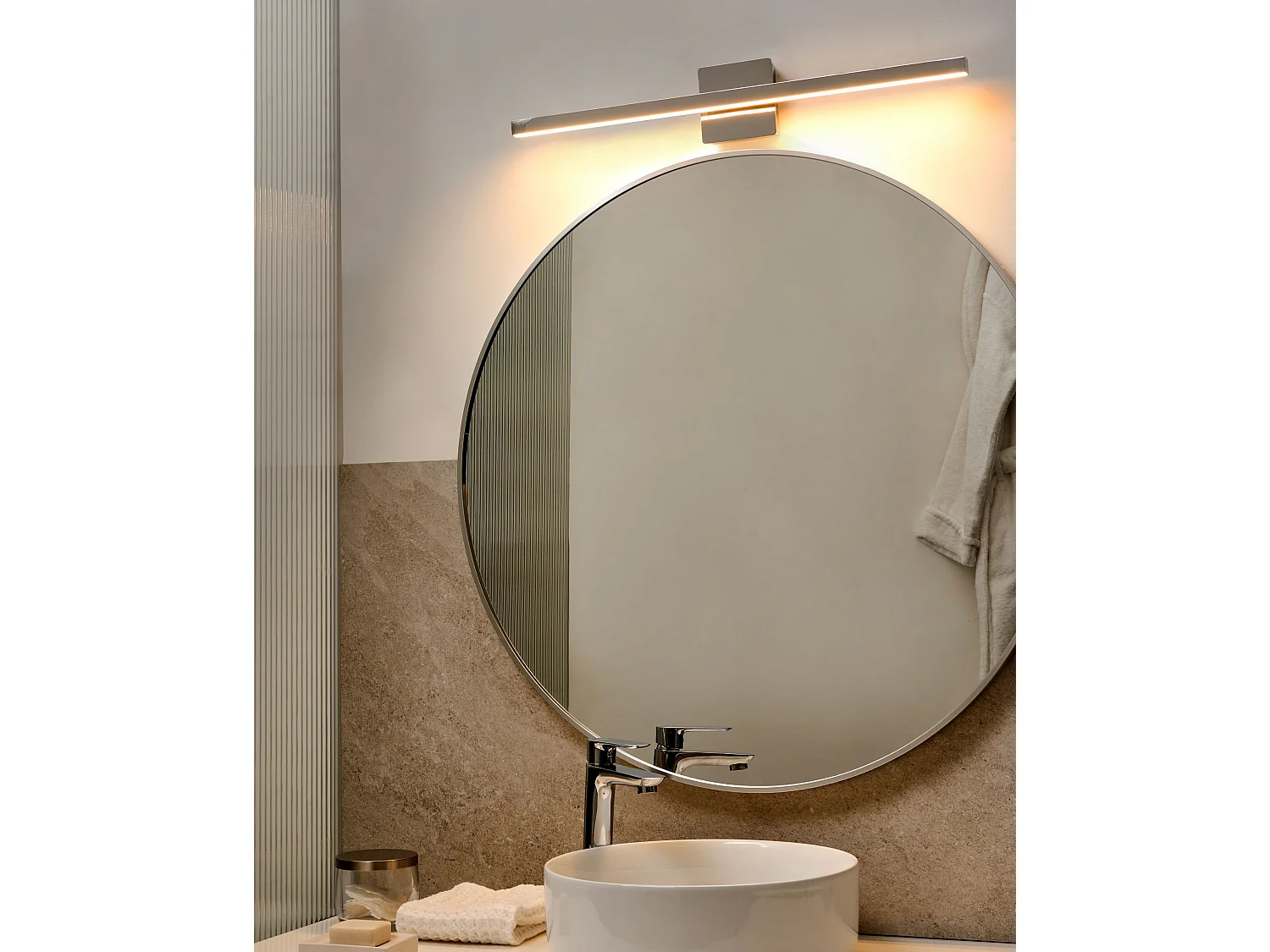 Picture and Mirror LED Light MARIZ Metal Silver