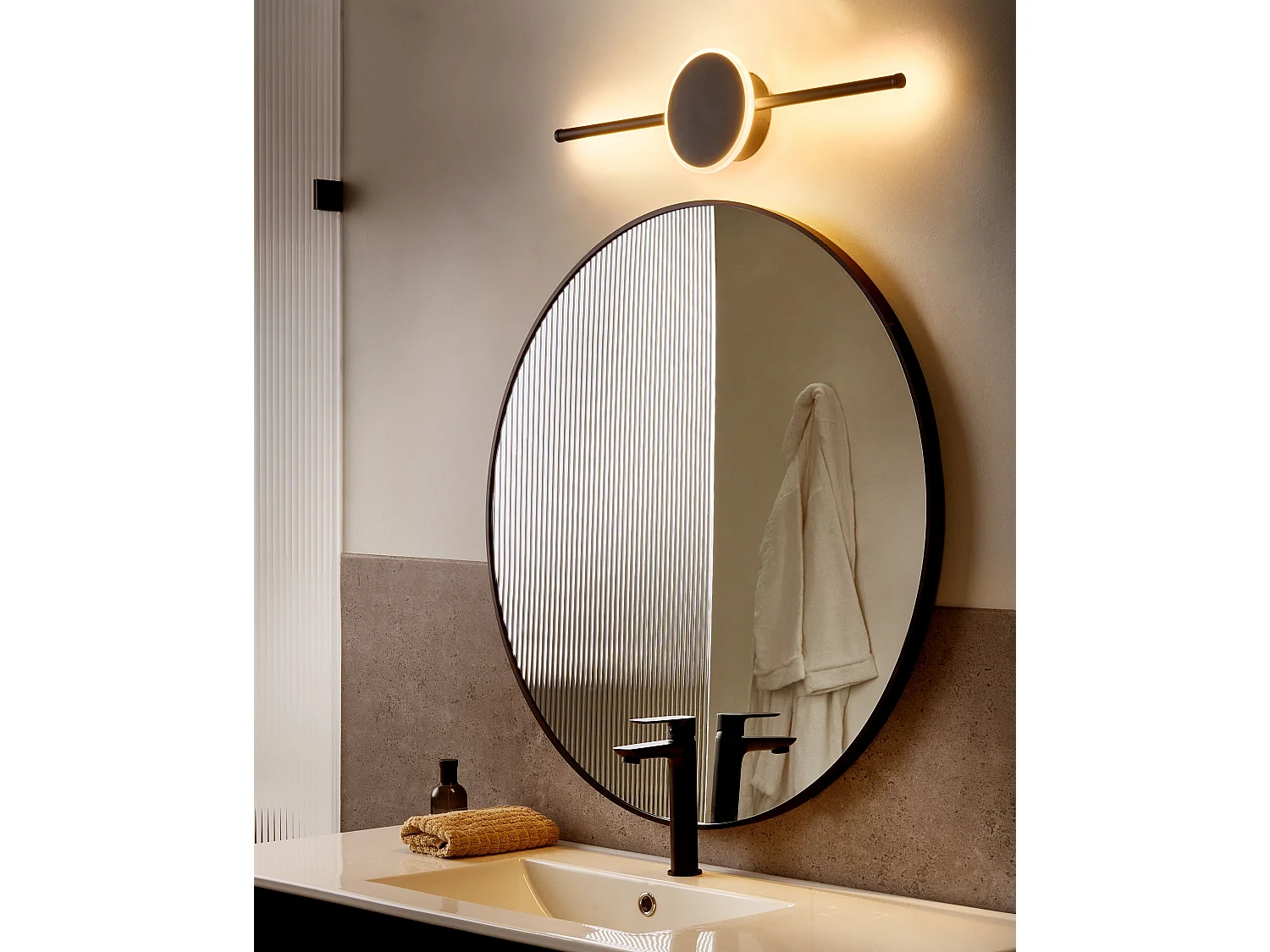 Luminaire LED pour tableau et miroir OTHAIN Métal Noir