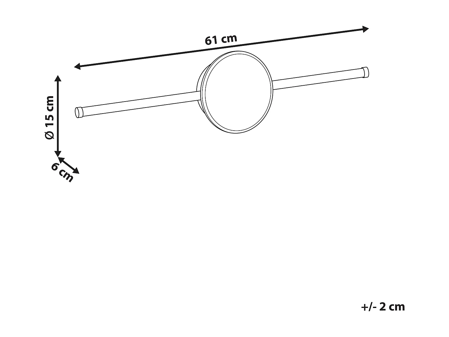 Luminaire LED pour tableau et miroir OTHAIN Métal Noir