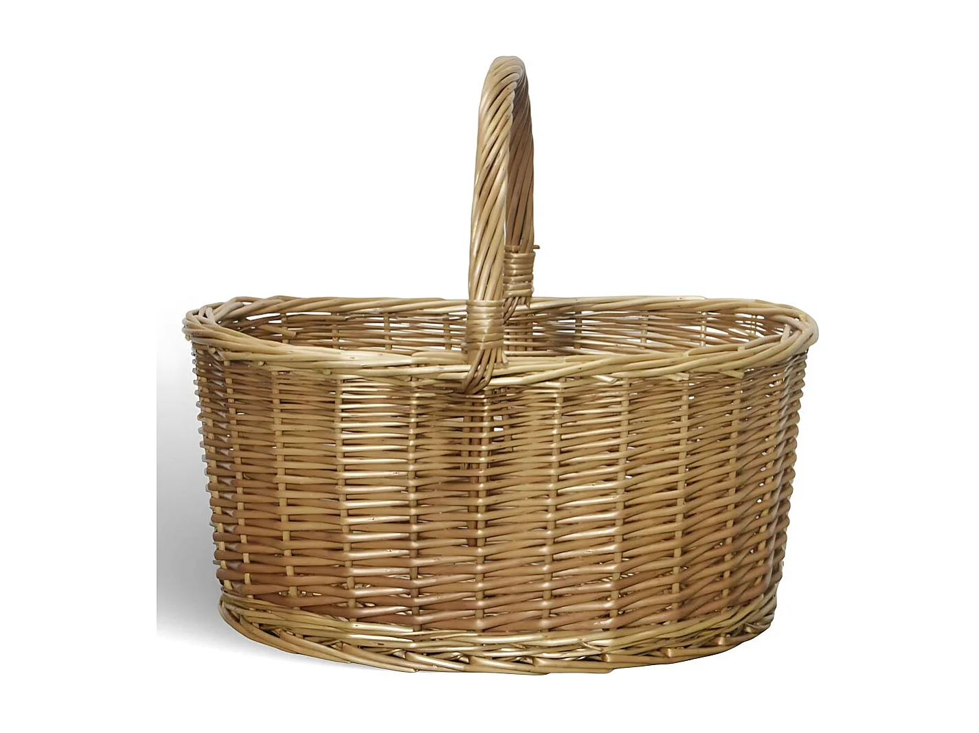 Panier de rangement ovale en osier avec poignée tressée Carla Panaro