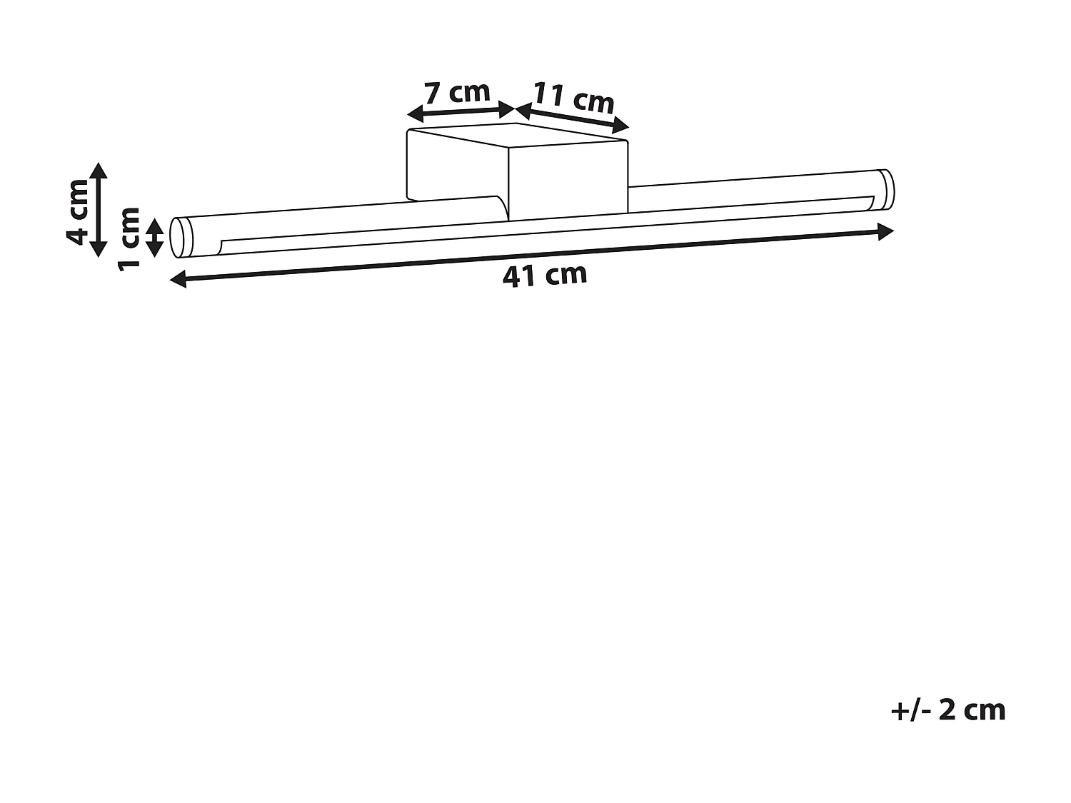 Luminaire LED pour tableau et miroir CASAL Métal Noir