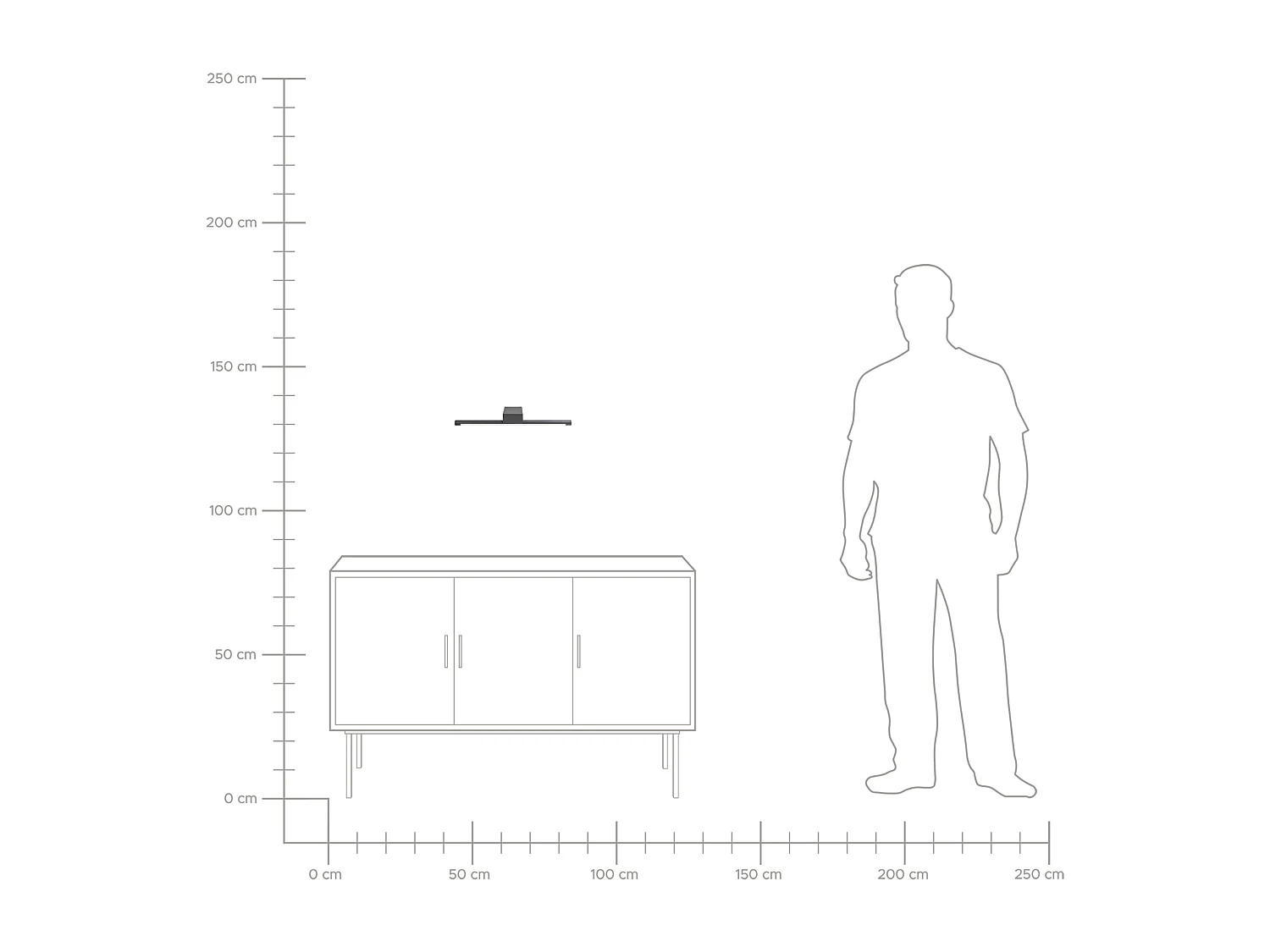 Luminaire LED pour tableau et miroir CASAL Métal Noir